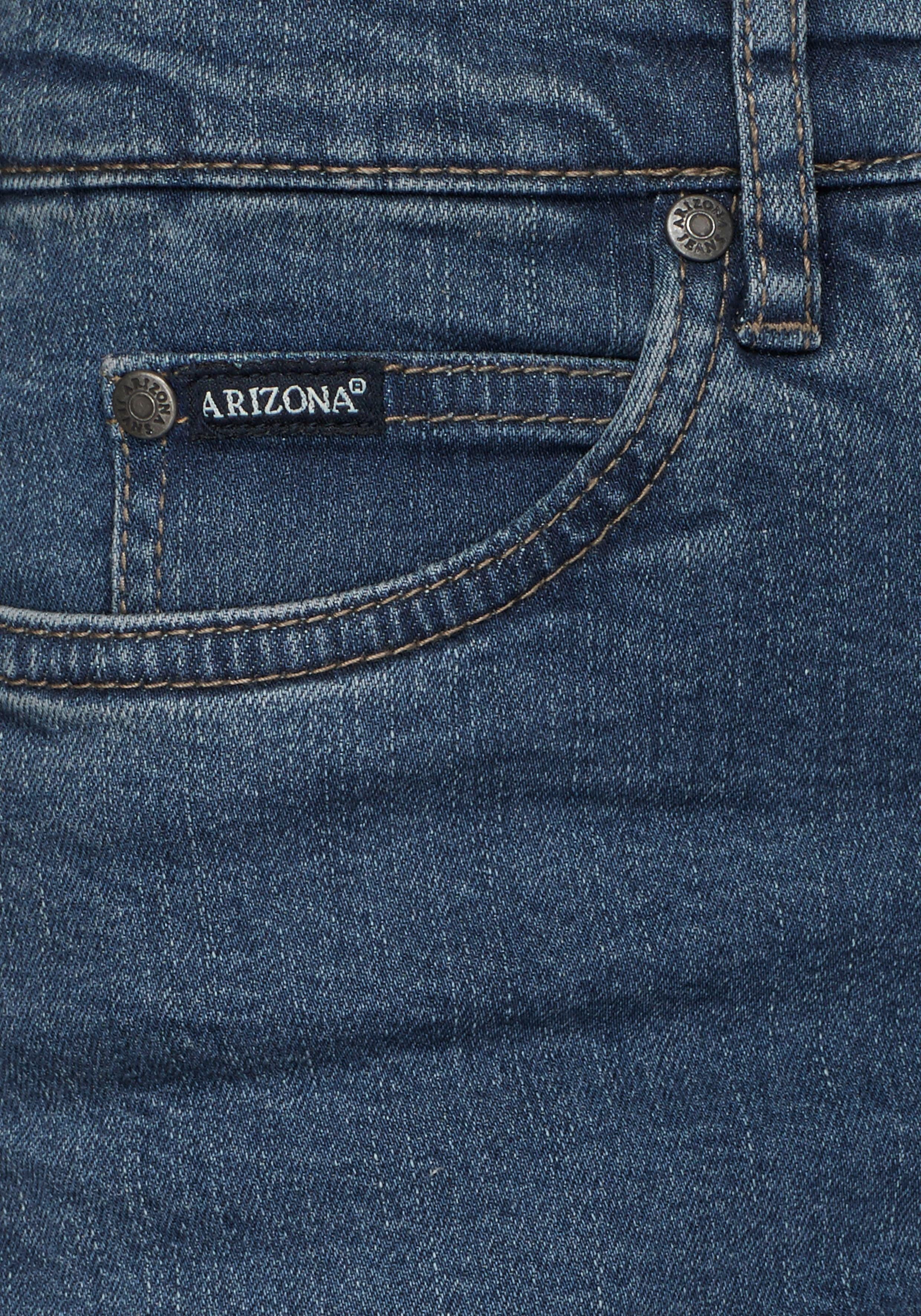Annett High blue-stone Waist Gerade Jeans Arizona