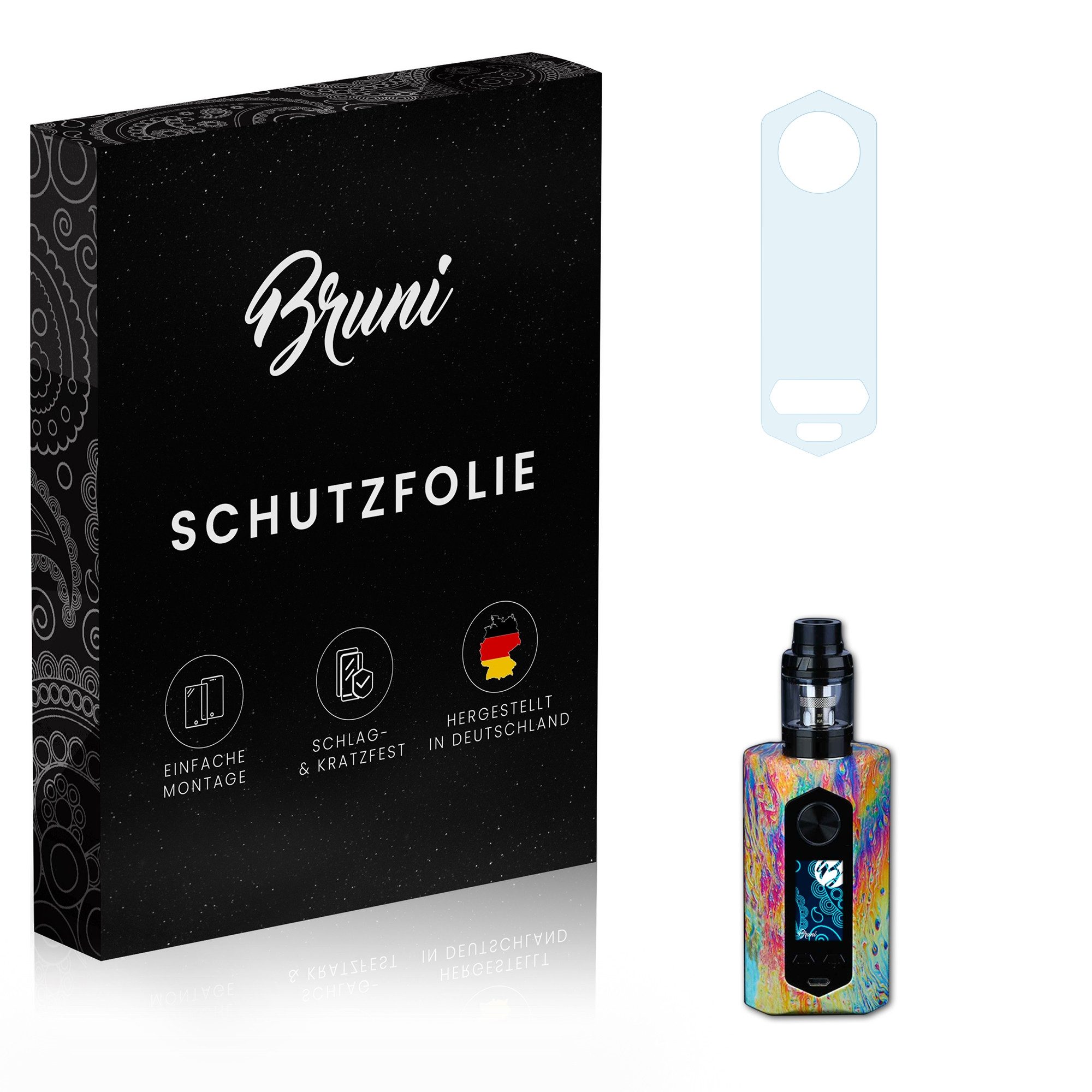 Bruni Schutzfolie Glasklare Displayschutzfolie für Geekvape Blade, (2 Folien), praktisch unsichtbar