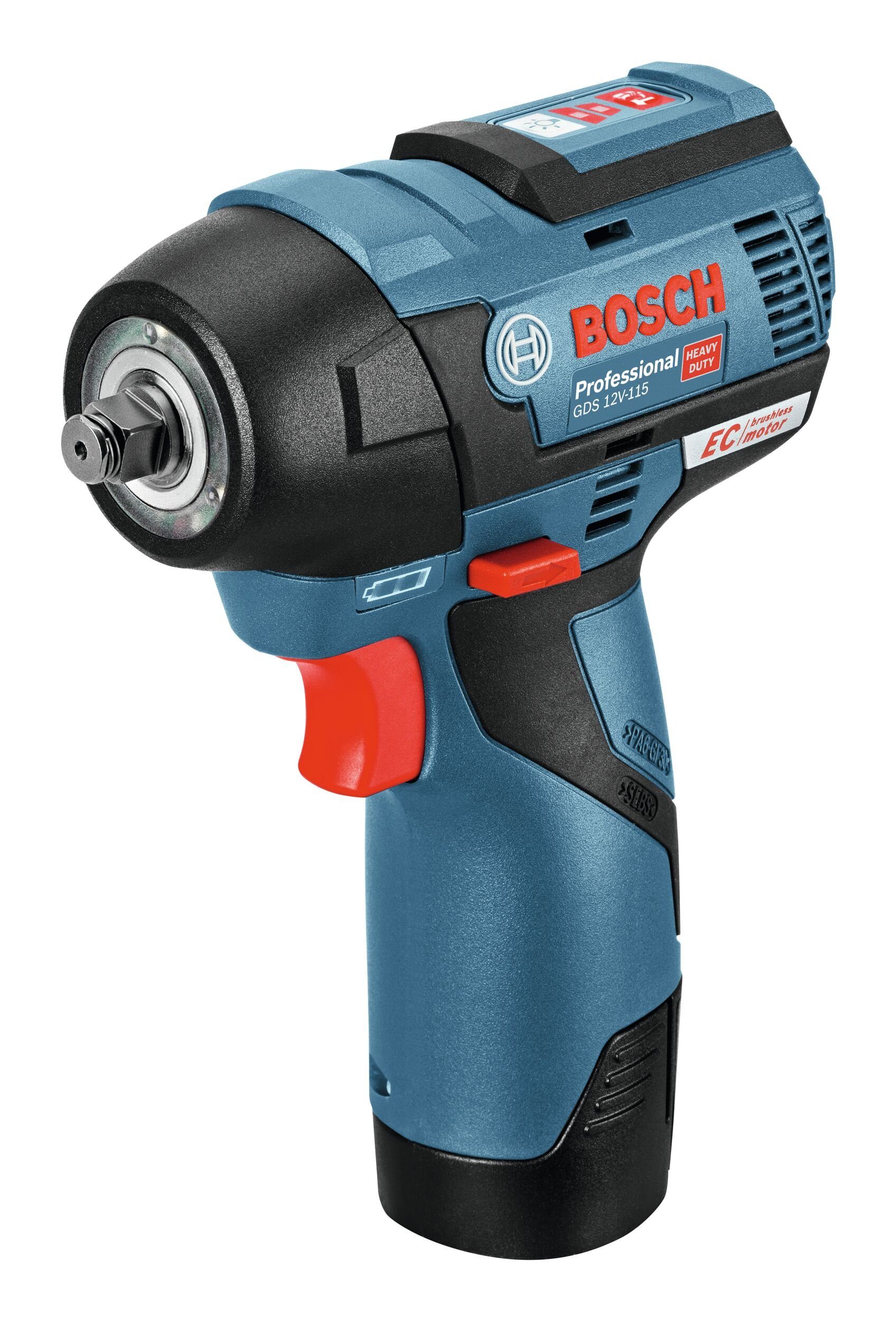 Bosch Professional Akku-Schlagschrauber GDS 12V-115, 115 Nm, Akku-Drehschlagschrauber Solo ohne Akku - in L-BOXX