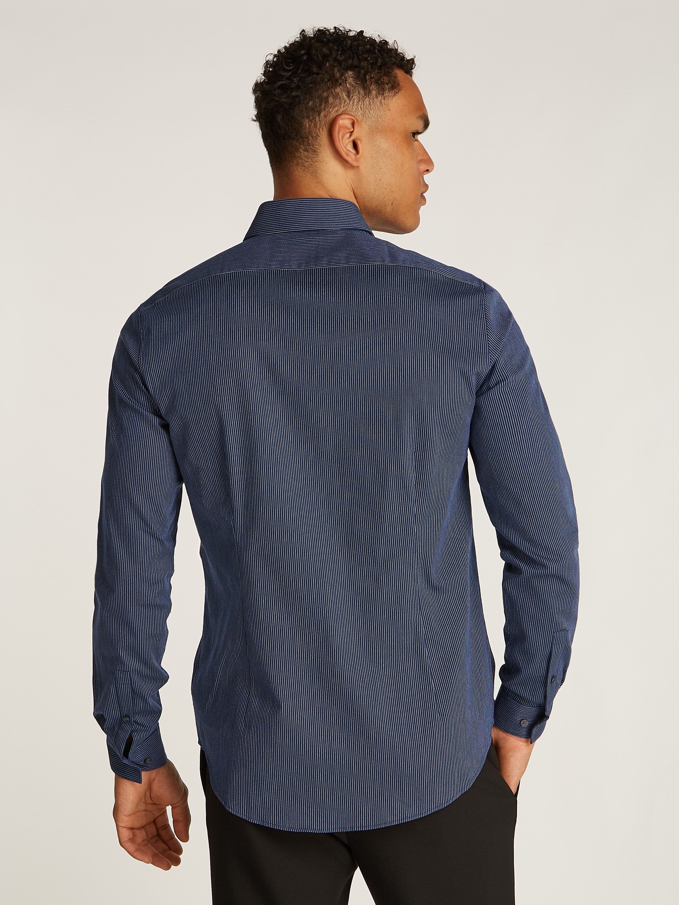 Calvin Klein Businesshemd BUSINESS STRIPE SLIM SHIRT mit Logoprint günstig online kaufen