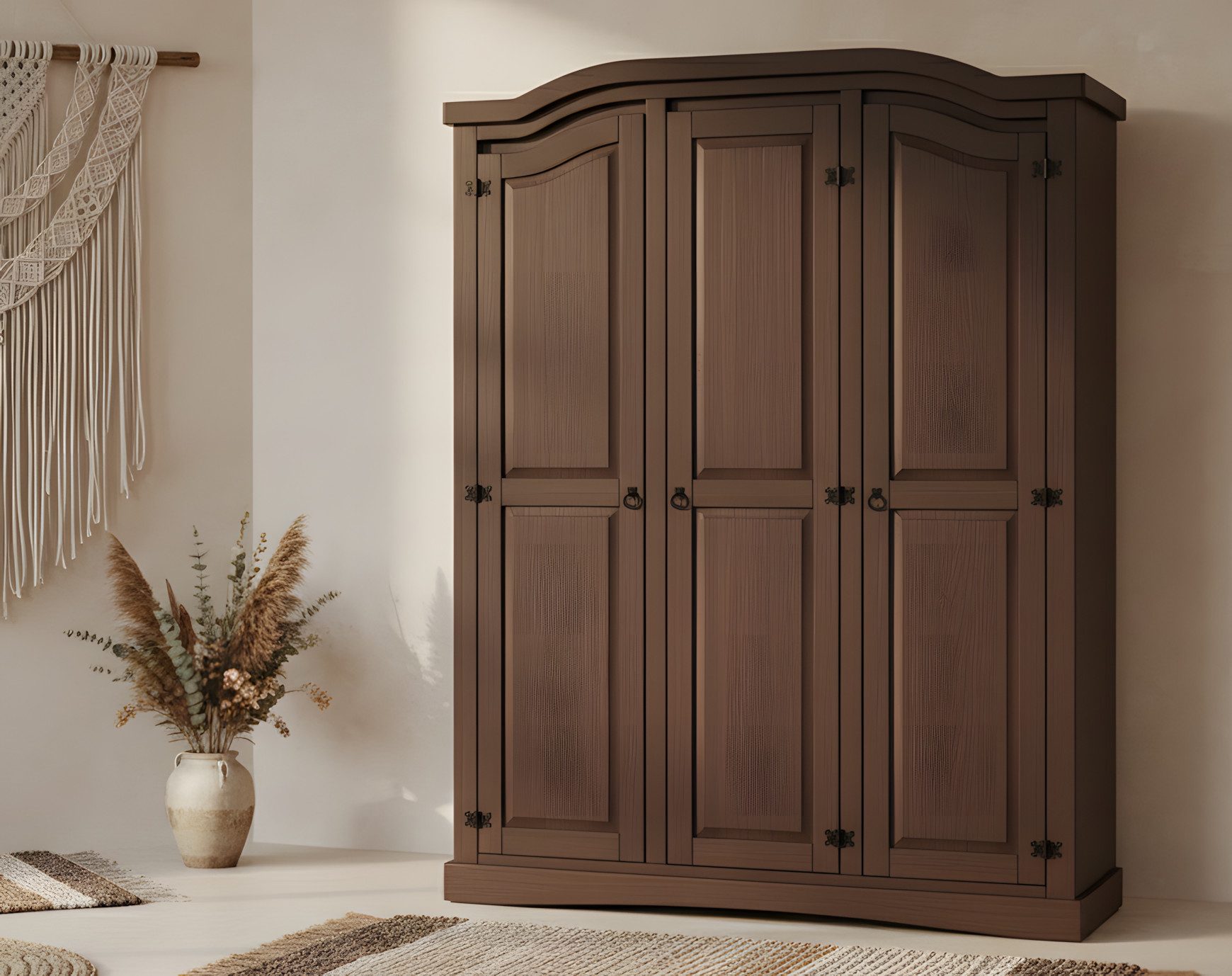 ebuy24 Kleiderschrank New Mexico Kleiderschrank 3-Trg. Breite 152 cm, Hö
