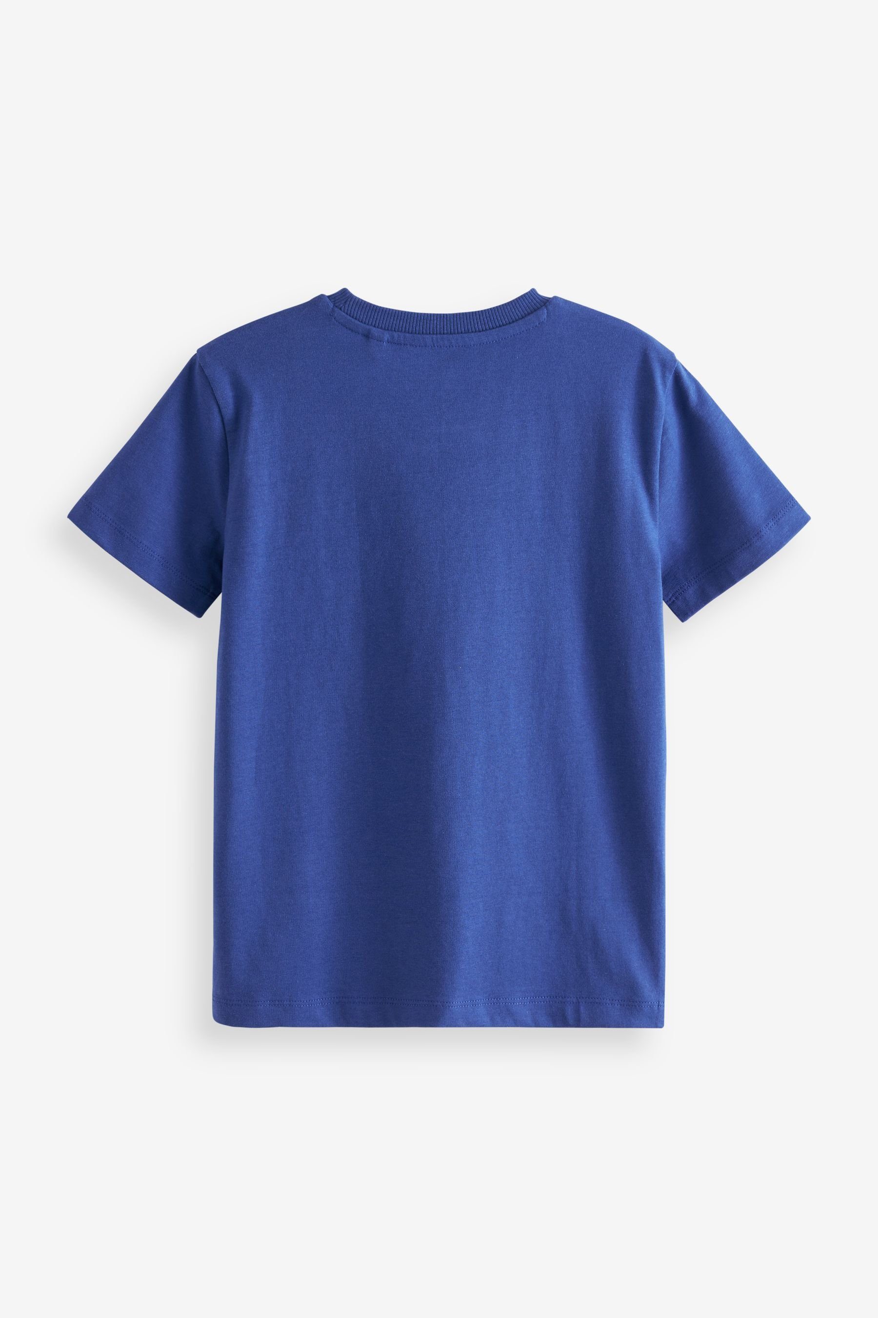Pailletten T-Shirt Blue T-Shirt Football Kurzärmeliges mit (1-tlg) Next