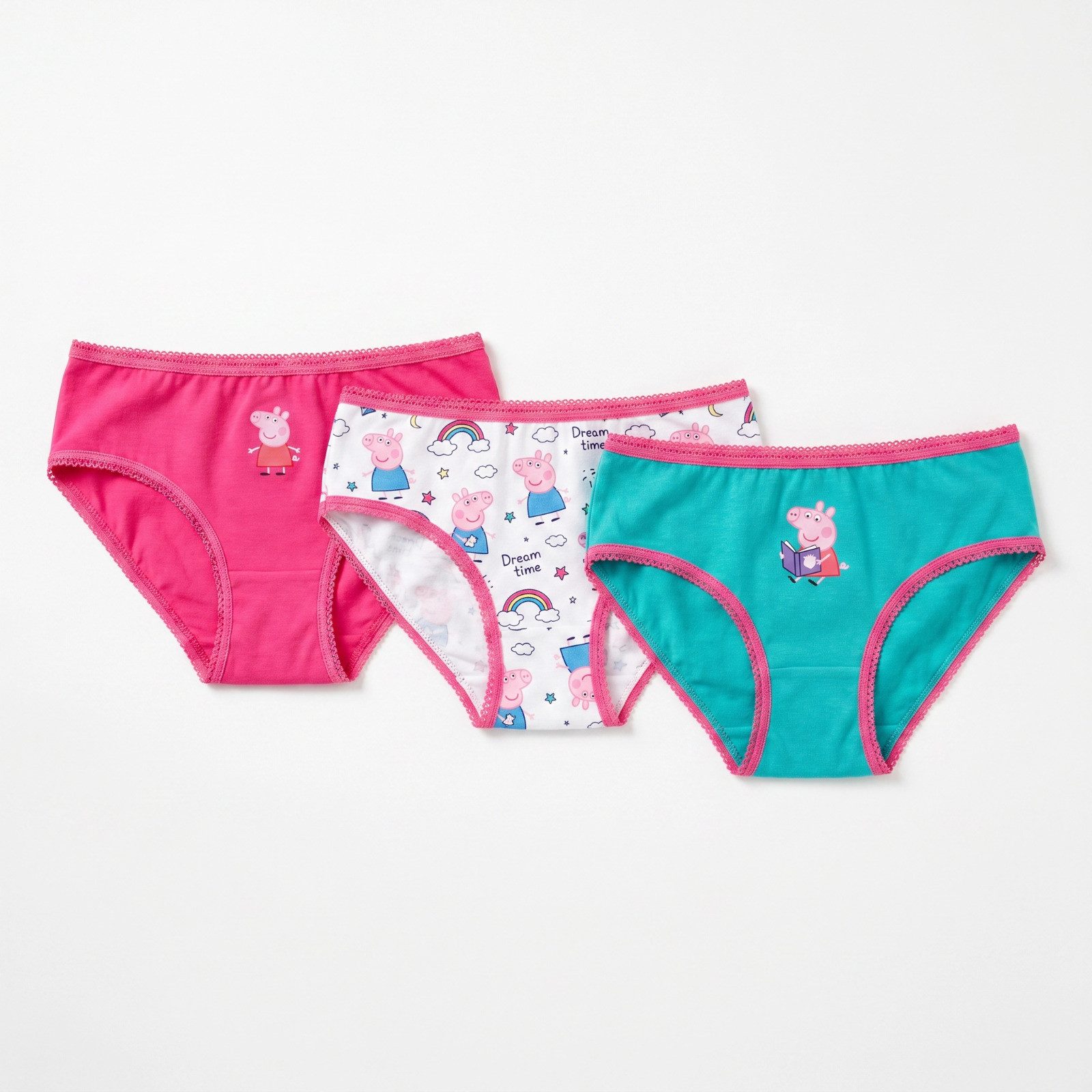 Peppa Pig Slip Peppa Wutz 3er Pack Slips Kinder Mädchen Unterwäsche Gr. 92 - 110 (Packung, 3-St)