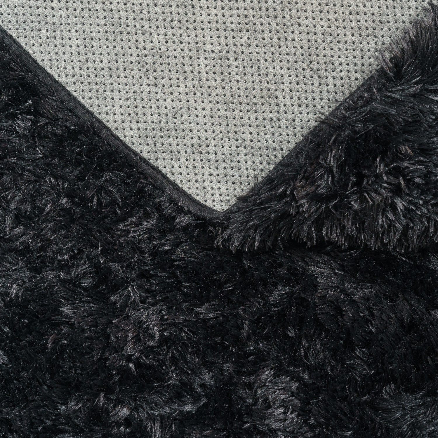 TT Home Teppich Diele, Esszimmer, Flur, Schlafzimmer, Wohnzimmer, Rund, Höhe: 37 mm, Teppich Wohnzimmer Hochflor Langflor Weich Soft Modernes Einfarbiges D