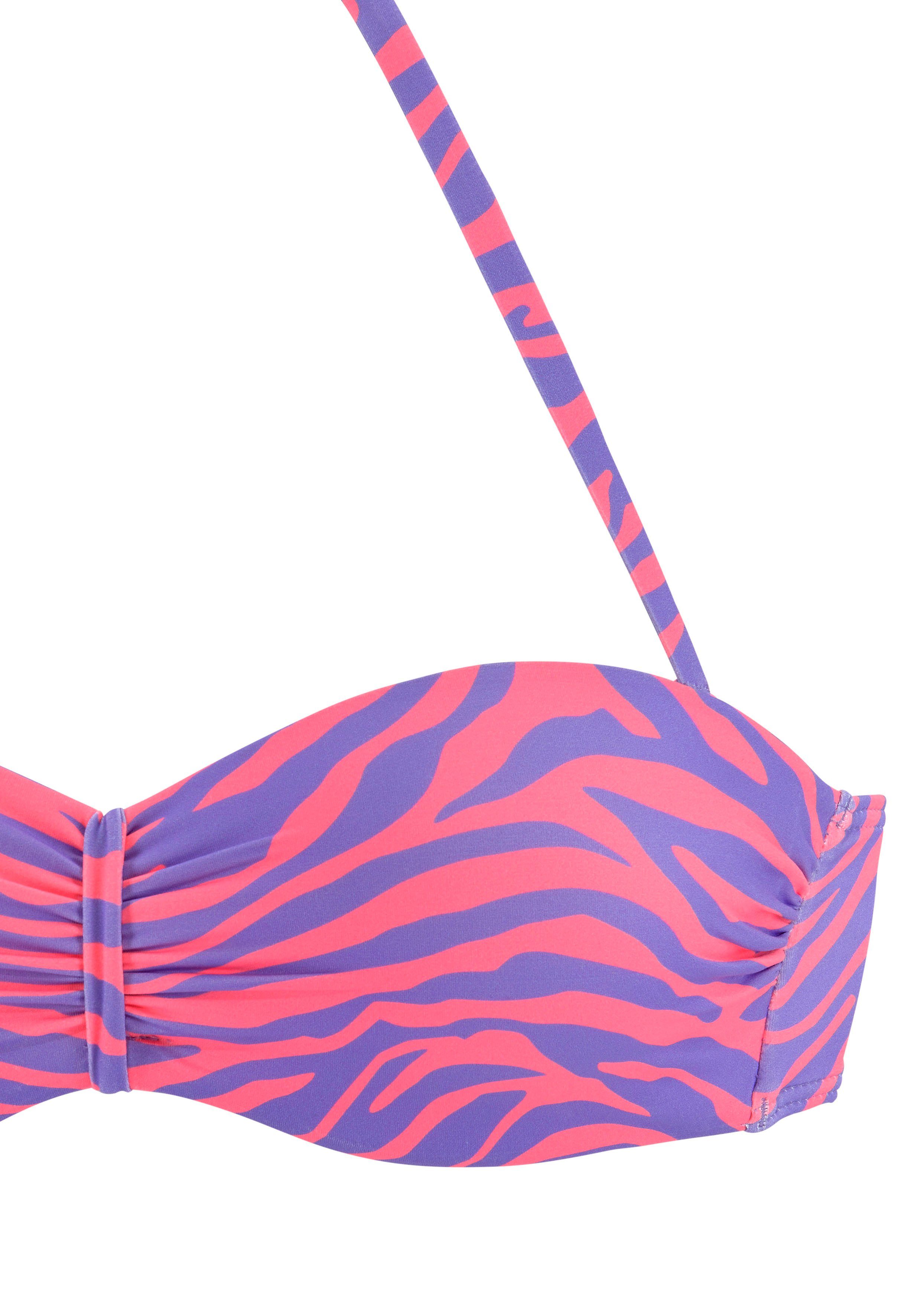Venice Beach Bügel-Bandeau-Bikini-Top Fjella, in zweifarbiger Animal-Optik – Bild 3 von 5