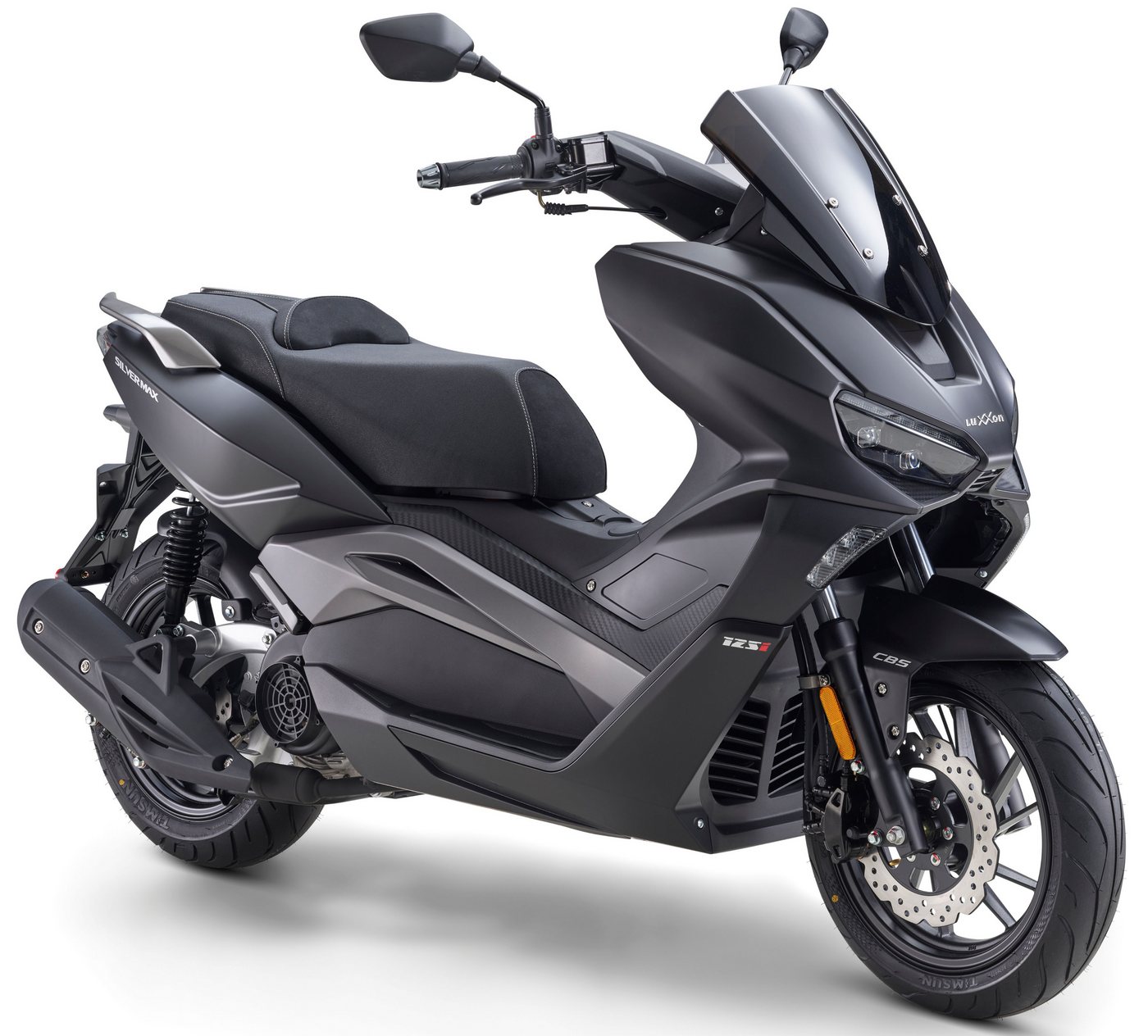 Luxxon Motorroller Silvermax 125 (85 km/h), E5+, Maxi-Scooter, matt-anthrazit, 125 ccm, 85 km/h, Euro 5+, Euro 5+, Windschild, CBS, USB-Anschluss, Maxi-Scooter, Keyless Go