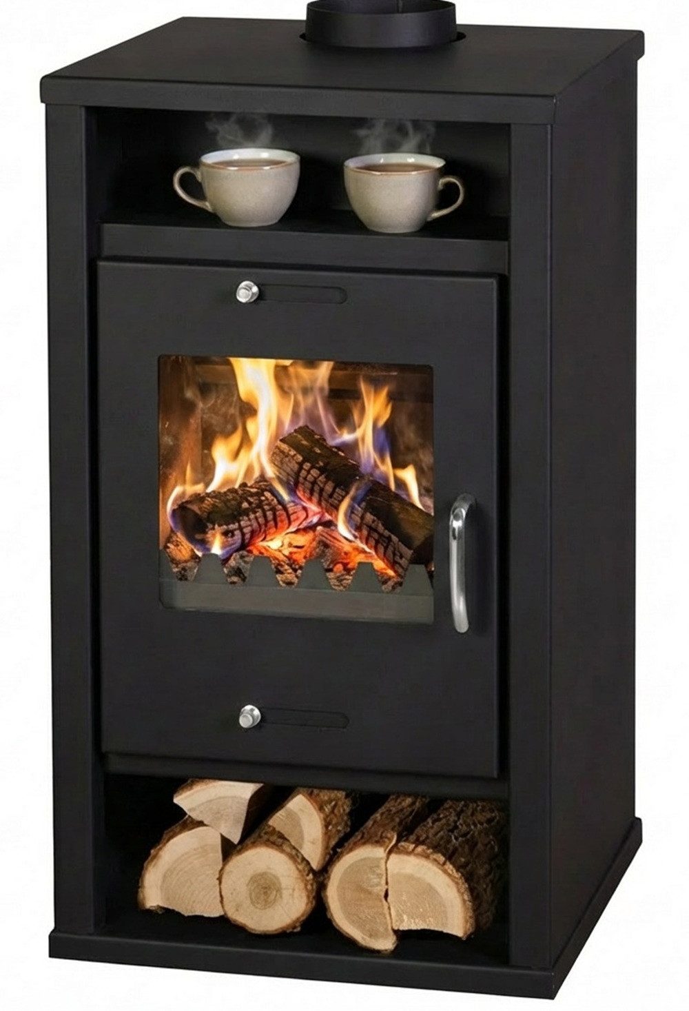 Victoria 05 Kaminofen Deluxe schwarz, 9,6 kW