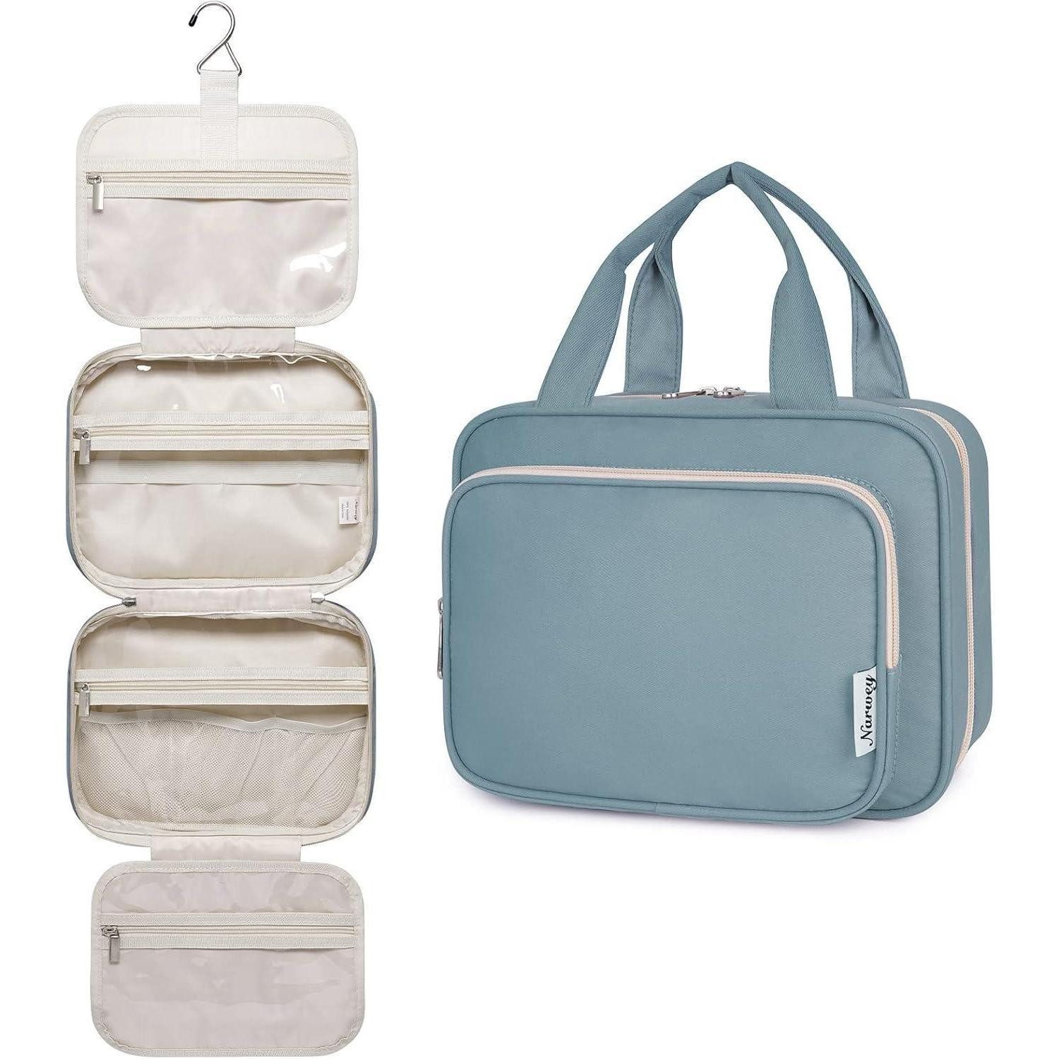 Kosmetiktasche Kulturtasche Damen Kulturbeutel Waschtasche A-graublau M