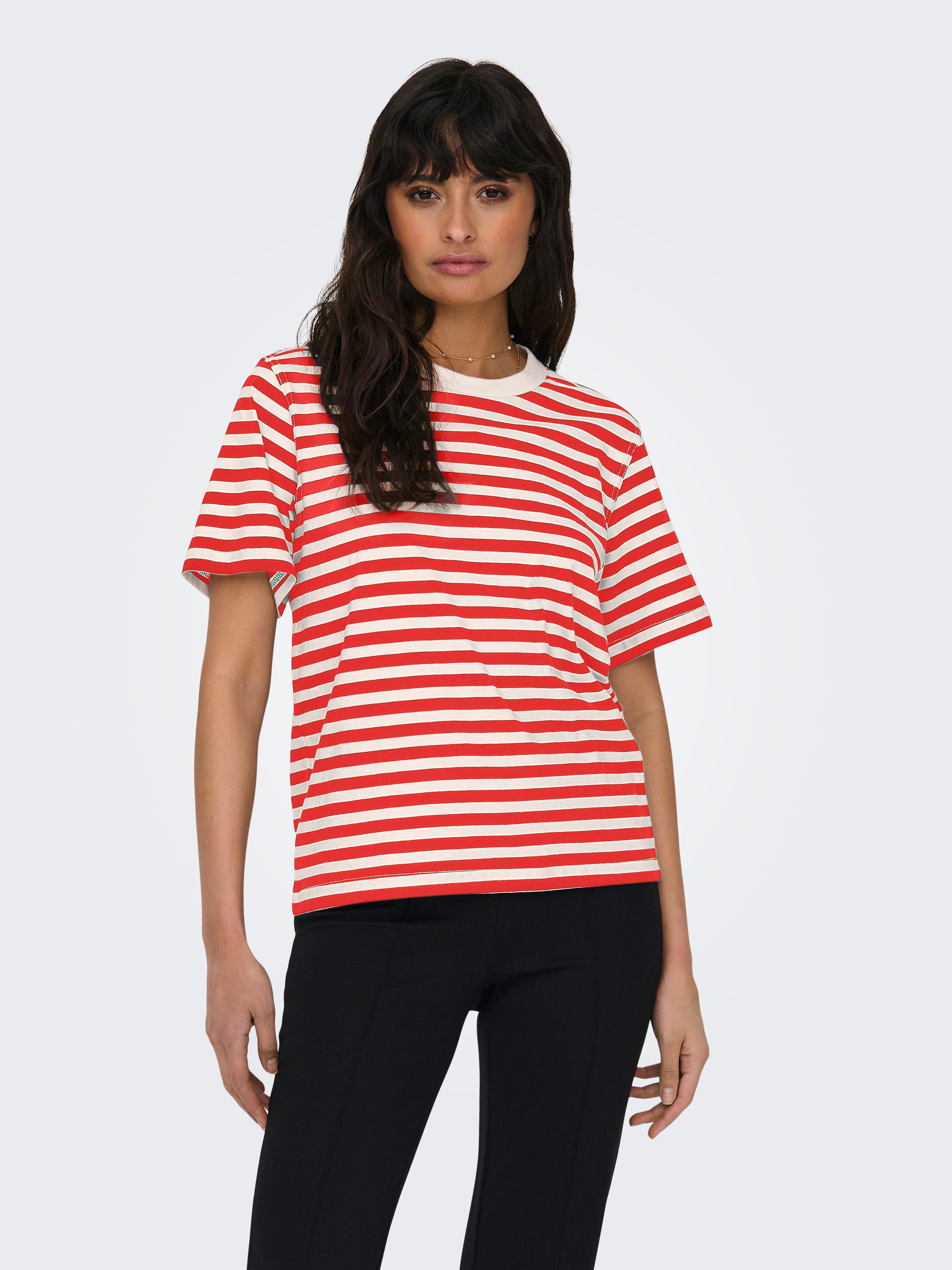 ONLY Kurzarmshirt ONLLIVINA S/S STRIPE TEE günstig online kaufen