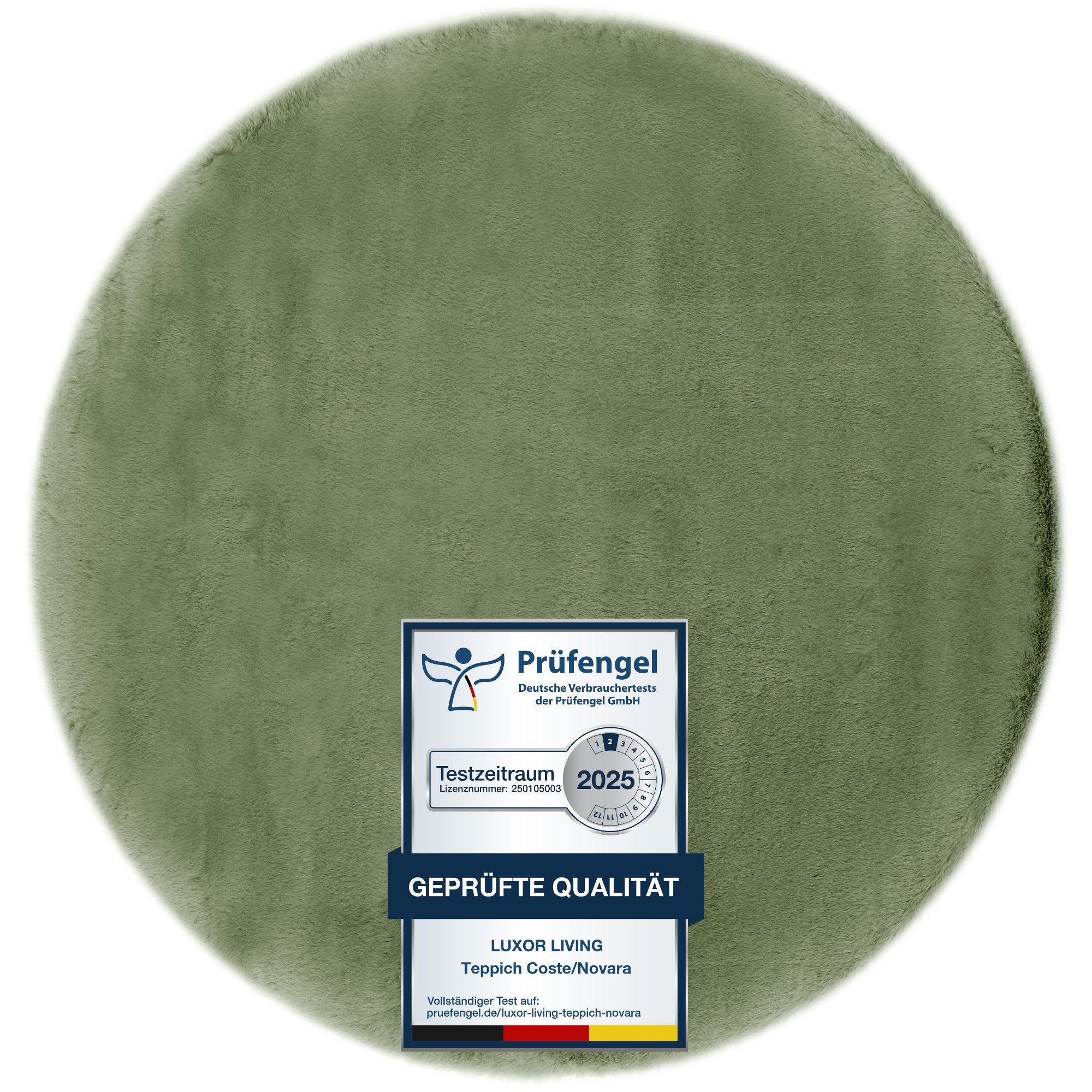 LUXOR living Fellteppich Novara, rund, Höhe: 30 mm, Kunstfell, Kaninchenfell-Haptik, besonders weicher Hochflor. Reduzierter Preis € 26,76. Unverbindliche Preisempfehlung € 47,99