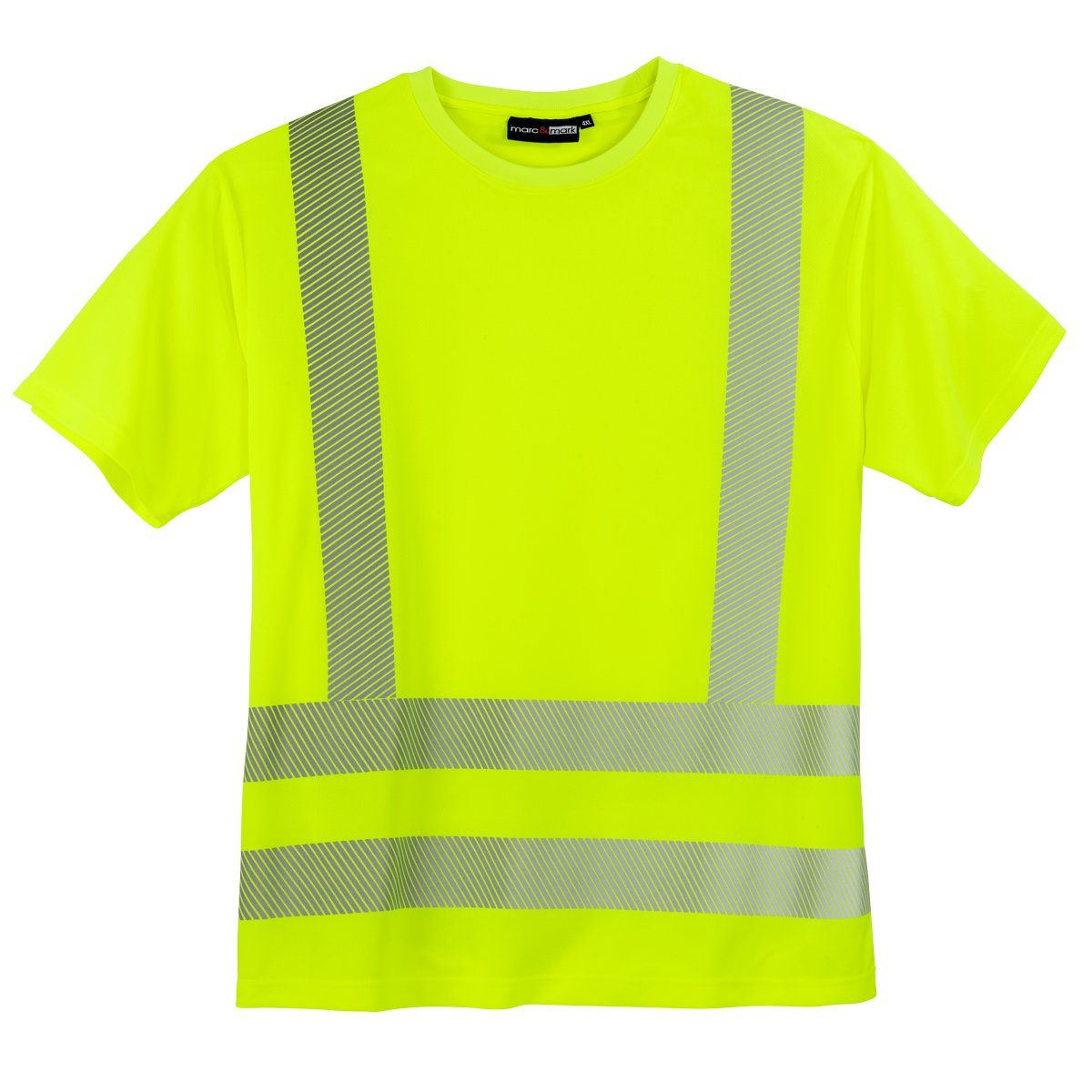 marc & mark Rundhalsshirt Marc & Mark Warnschutz T-Shirt Übergröße neongelb