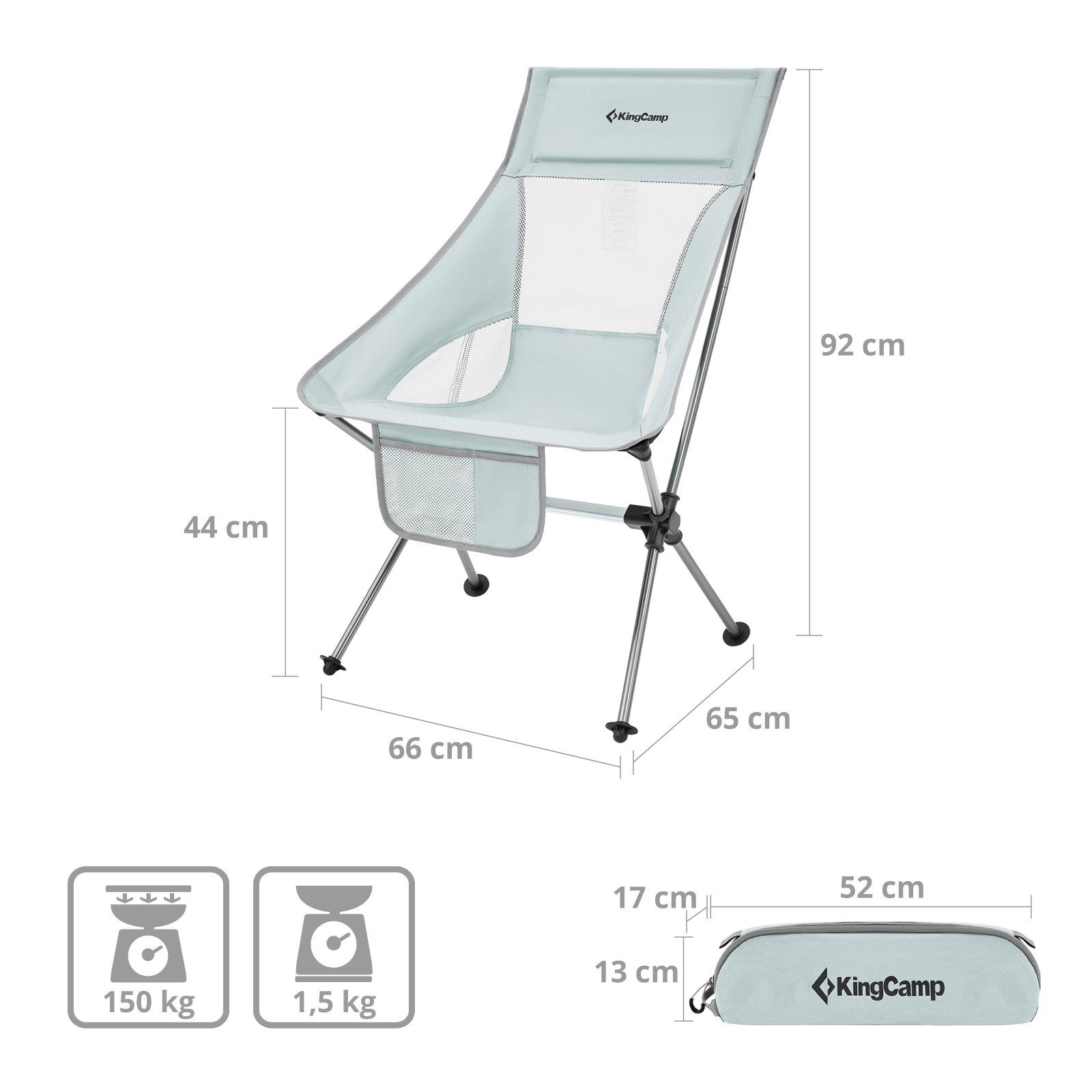 KingCamp Campingstuhl Campingstuhl Logan Klappstuhl Strand günstig online kaufen
