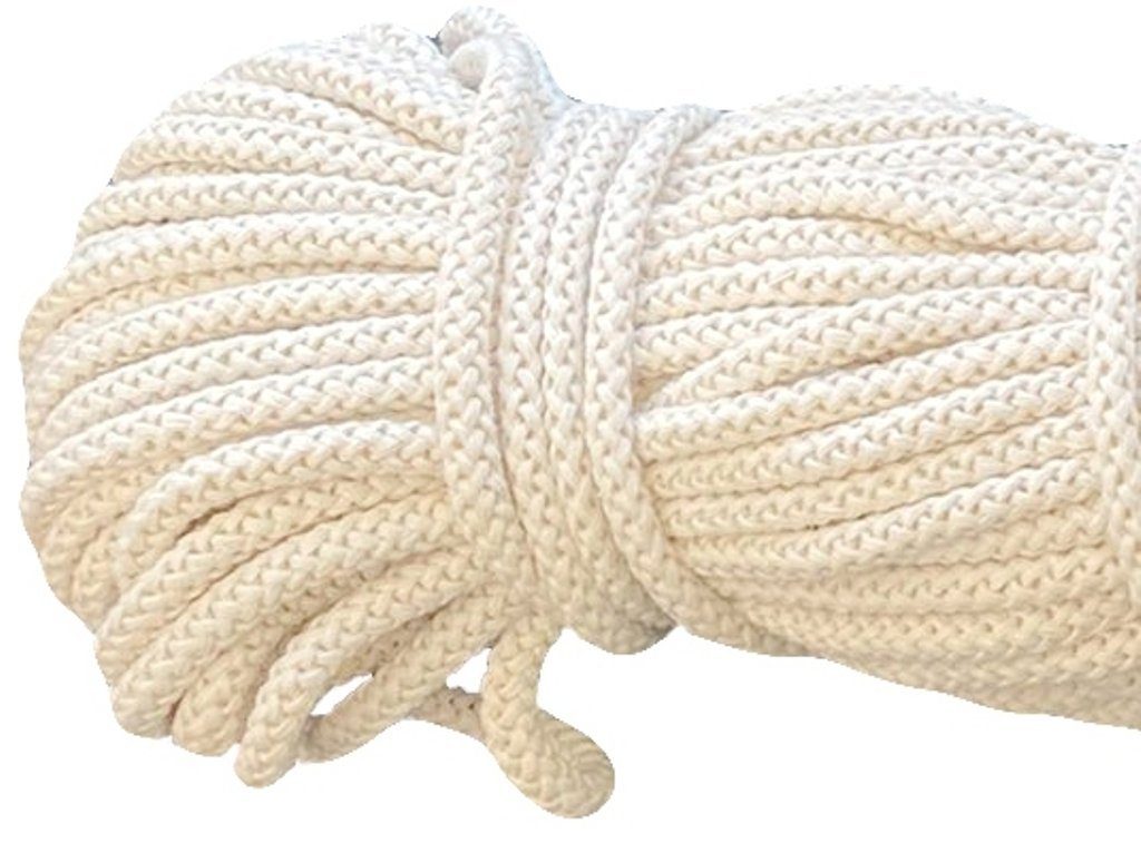 Mississhop Kordel Baumwollkordel 8 mm I 50 m 100% Baumwolle Seil Kordel