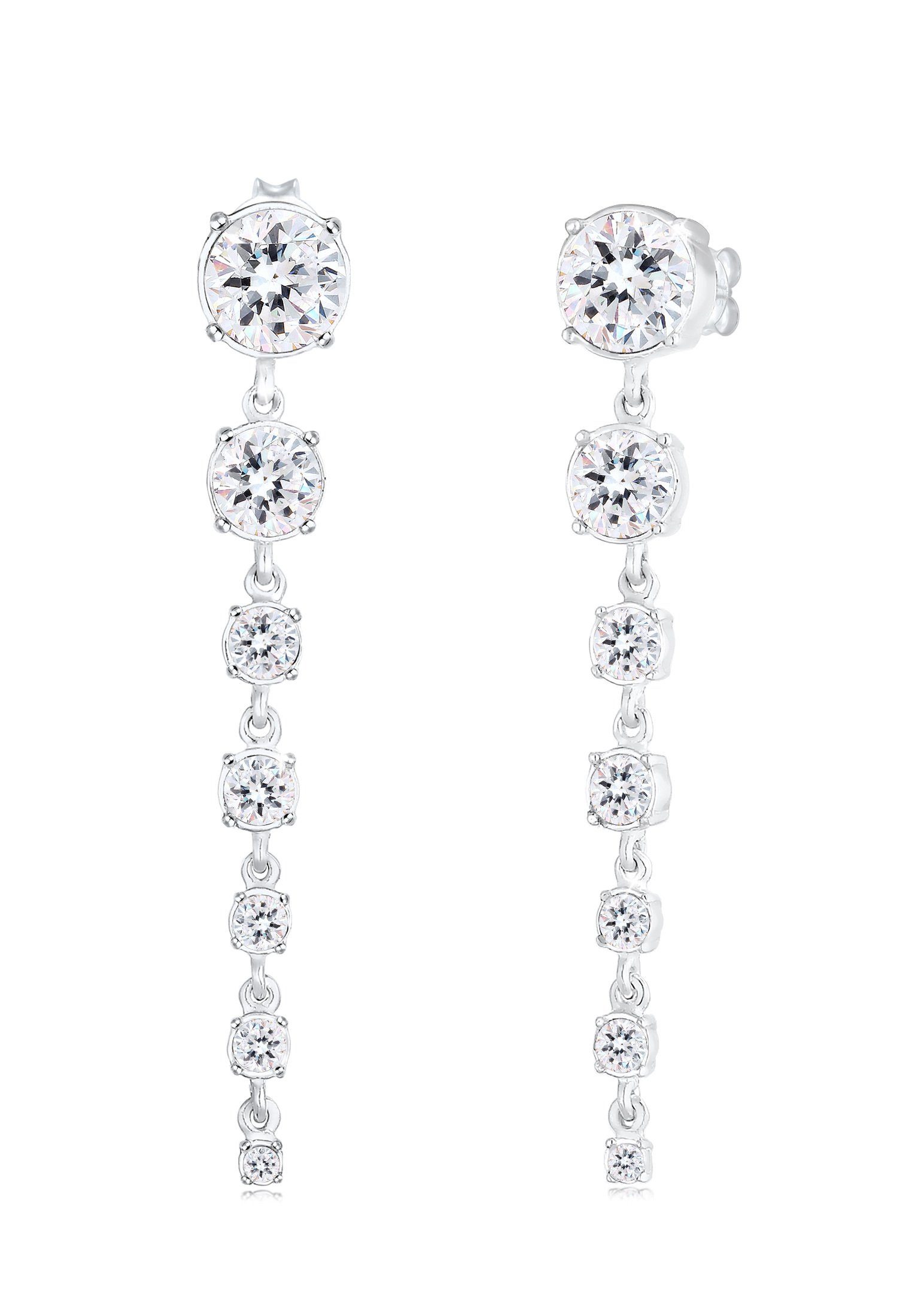 Elli Premium Paar Ohrhänger Ohrhänger Edel 925 Silber, mit Kristallen von S günstig online kaufen