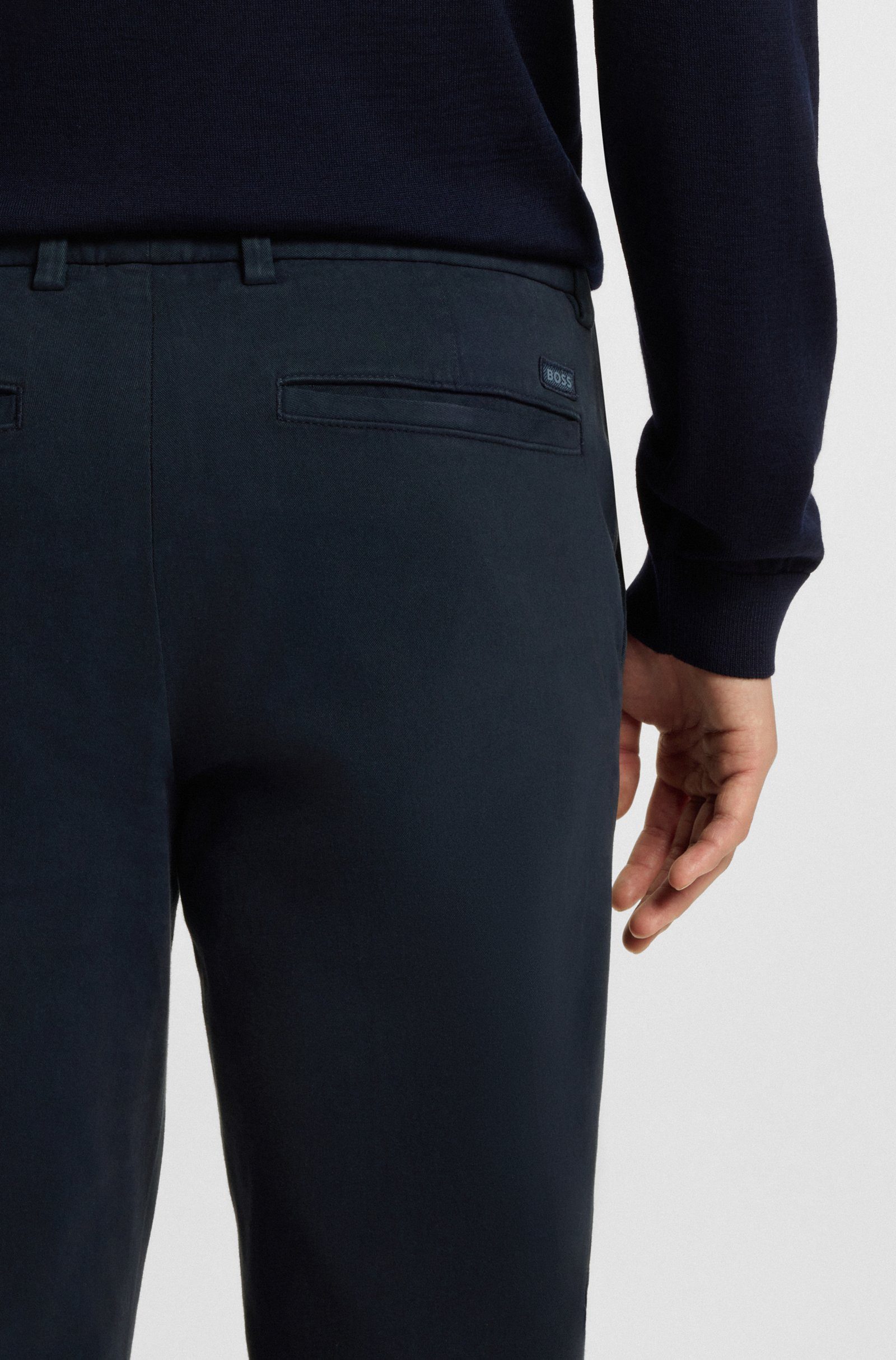 BOSS Stoffhose H-Kaiton1 aus Baumwoll-Twill (1-tlg)