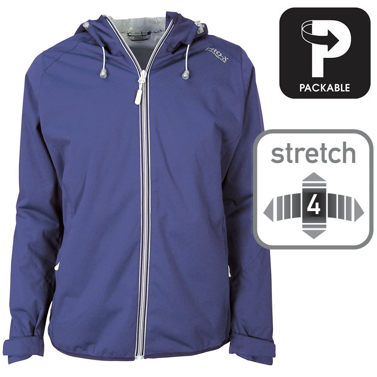 PRO-X ELEMENTS Regenjacke "Pro-X Davina Damen Regenjacke wasserdicht elastisch in großen Größen Damen Regenjacke wasserdicht elastisch mit Stretch in Übergröße