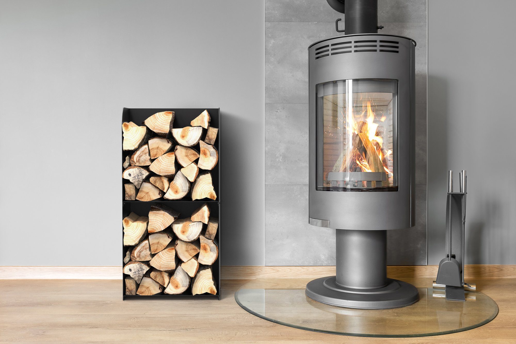 tuning-art Kaminholzregal KR07 Brennholzregal Kaminholzständer Innen Außen günstig online kaufen