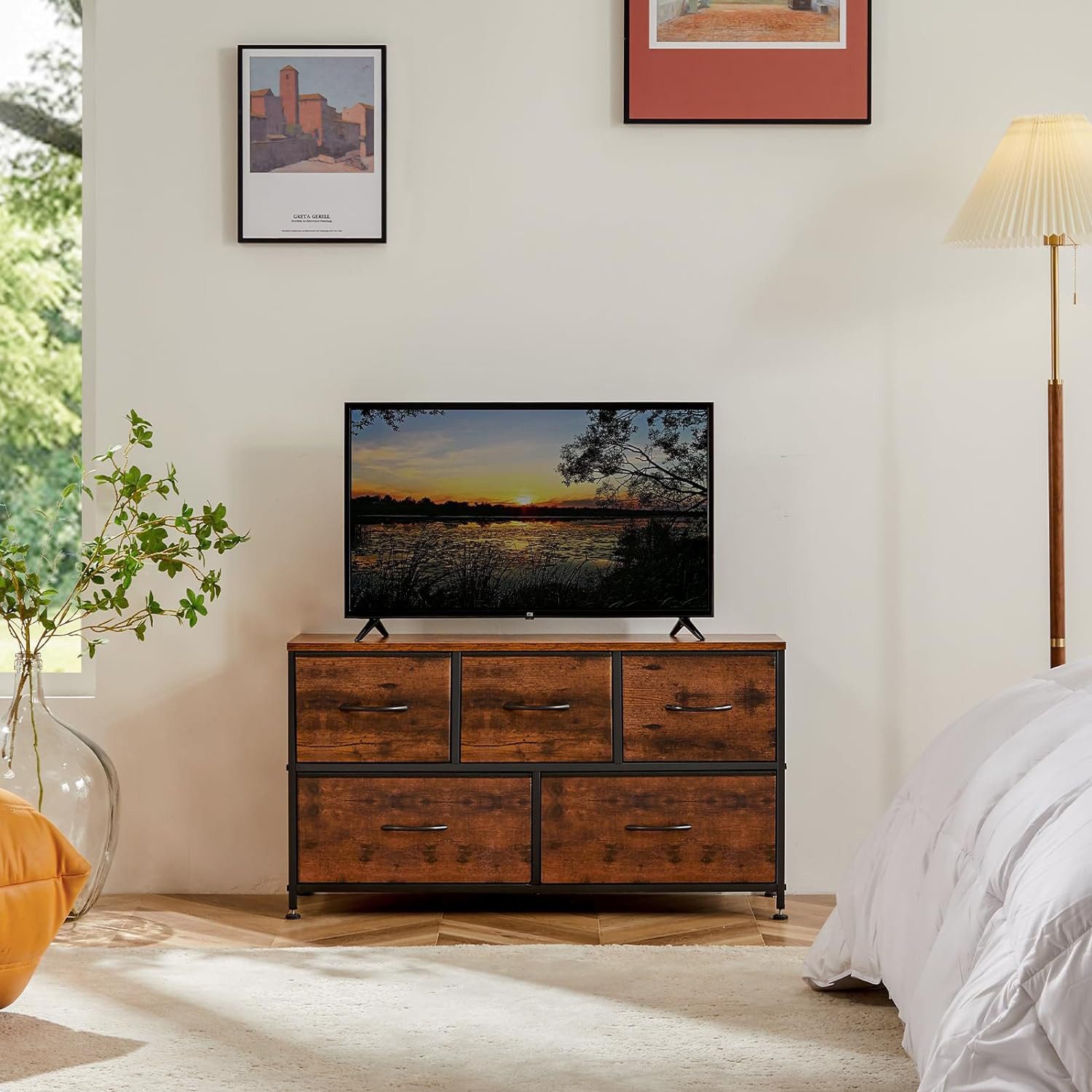 DUMOS Stauraumschrank Kommode mit Stoffschubladen, Stoffkommode für Schlafz günstig online kaufen