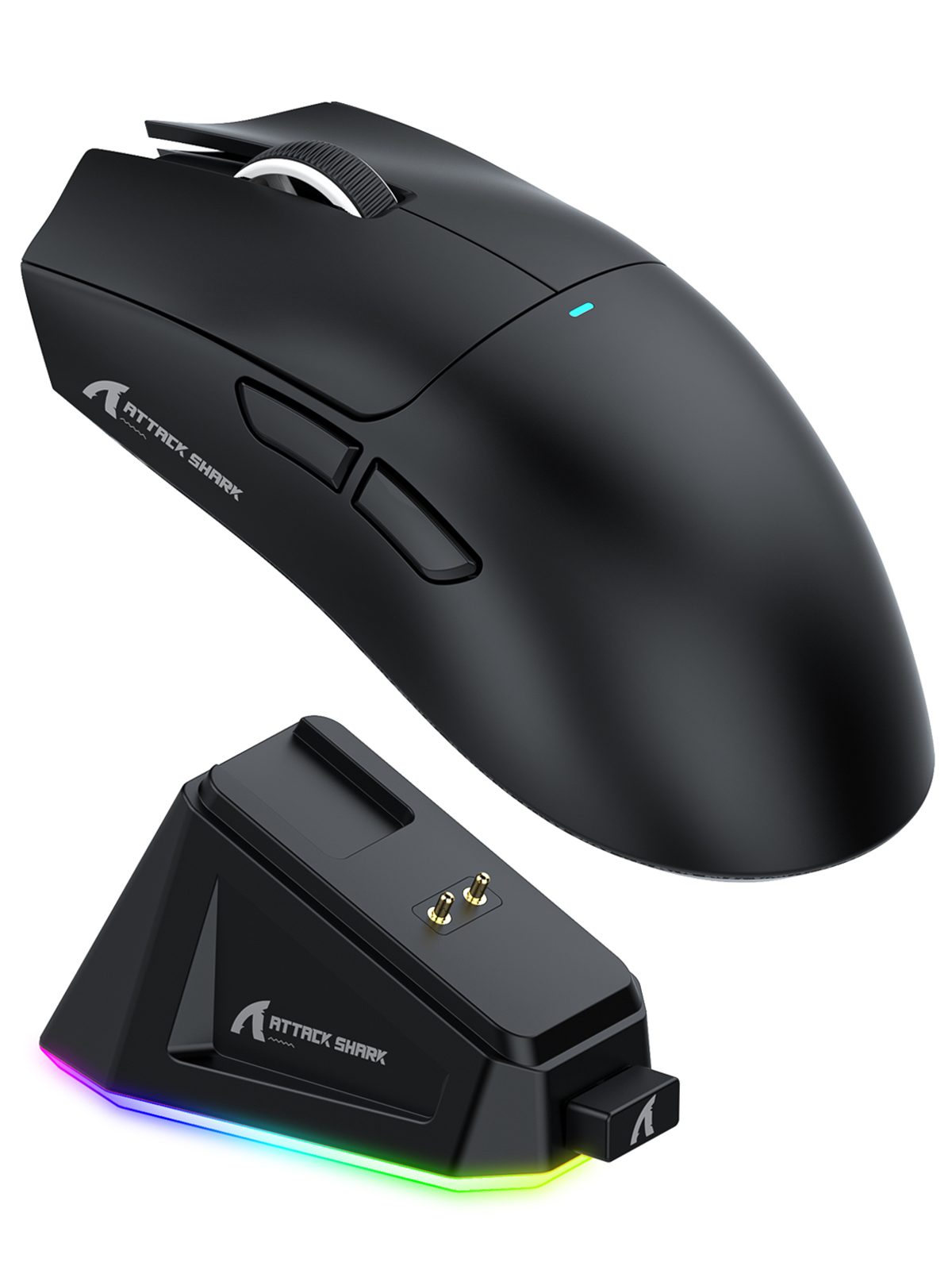ATTACK SHARK X11 Kabellose Gaming-Maus mit Magnetischer Ladestation Gaming-Maus (Bluetooth, kabelgebunden, 2.4G, 22000 dpi)
