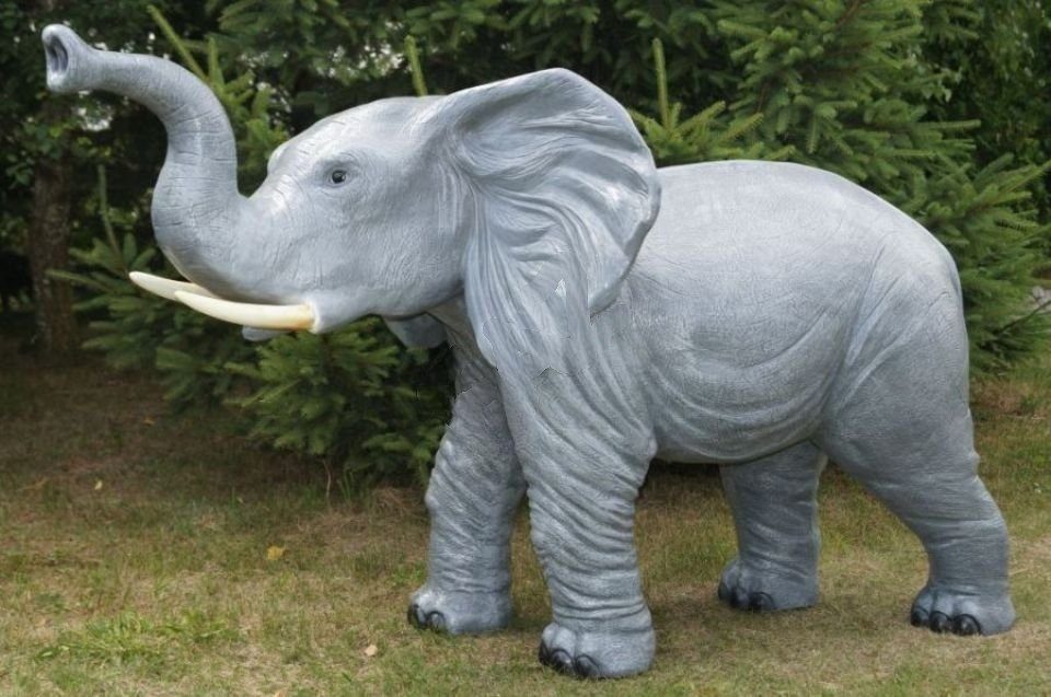 Skulptur Elefant Figur Garten Statue Skulptur Figuren Skulpturen Dekoration