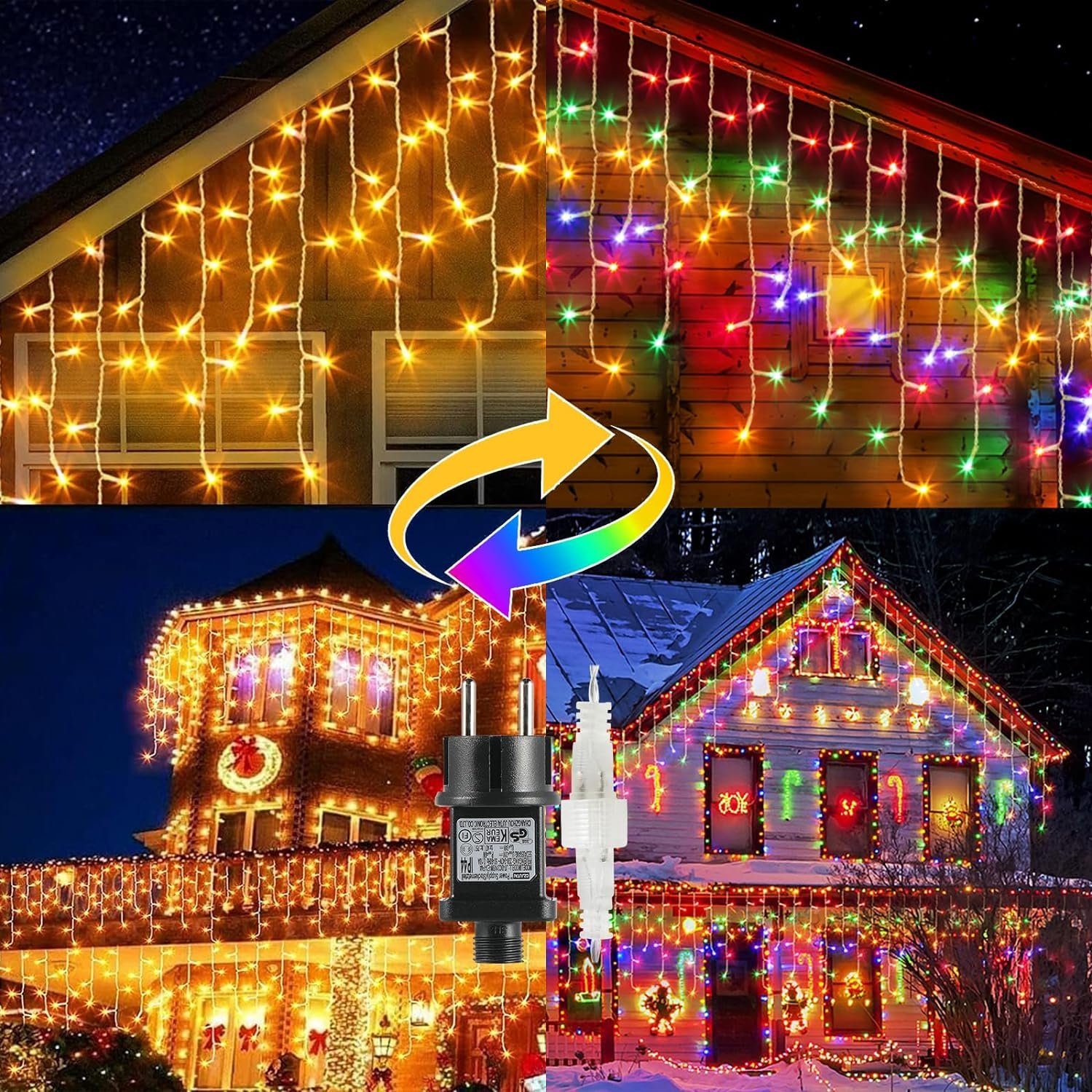 Elegear LEDLichtervorhang 10m 400 LEDs eisregen Lichterkette für