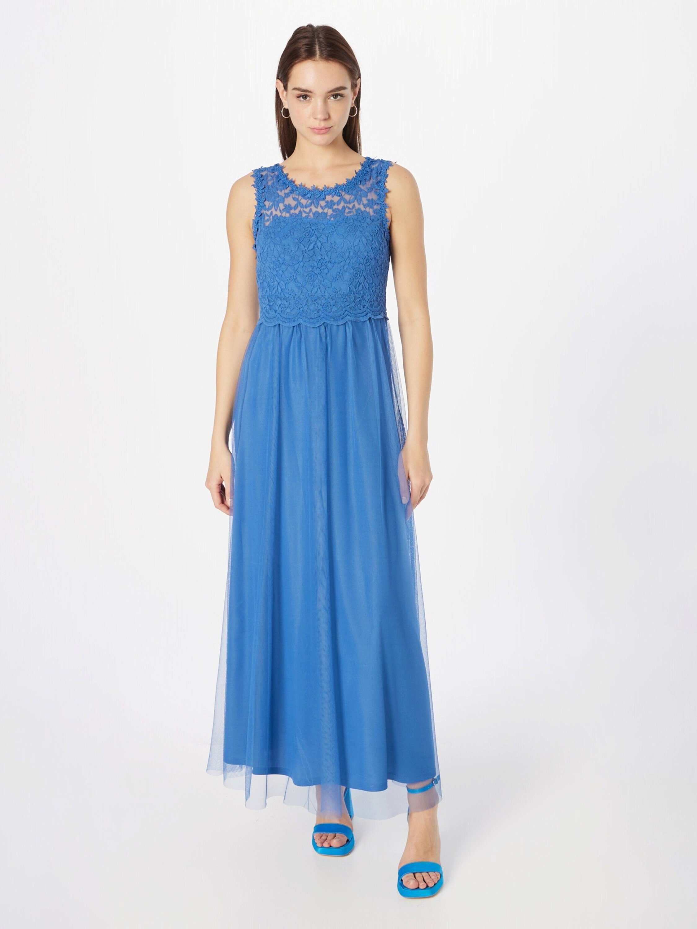 Vila Abendkleid (1-tlg) Spitze, Drapiert/gerafft Blue/ELASTIC Federal