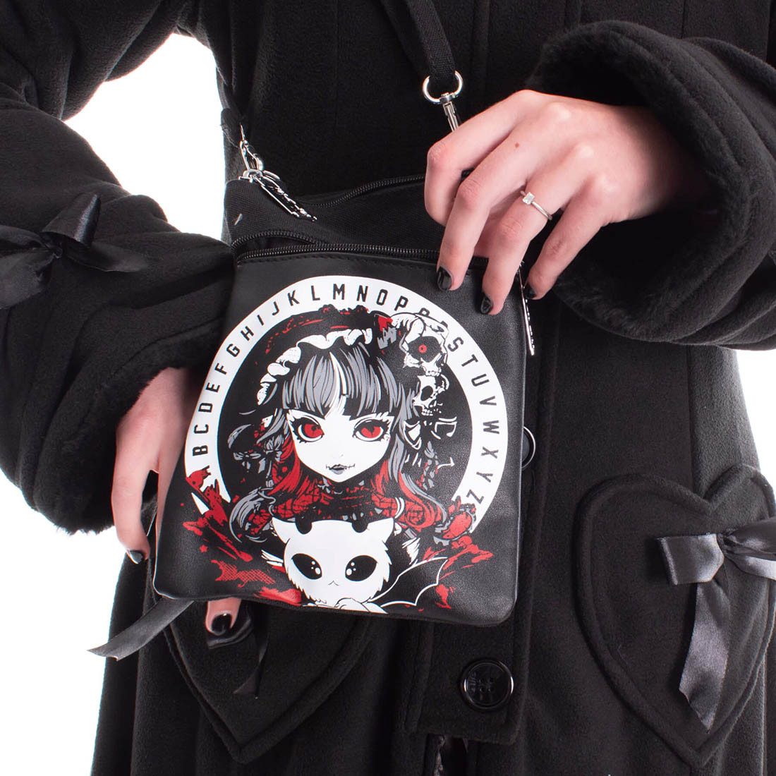 Cupcake Cult Schultertasche Ouija Demon, Schultertasche Canvas Okkult Gothi günstig online kaufen