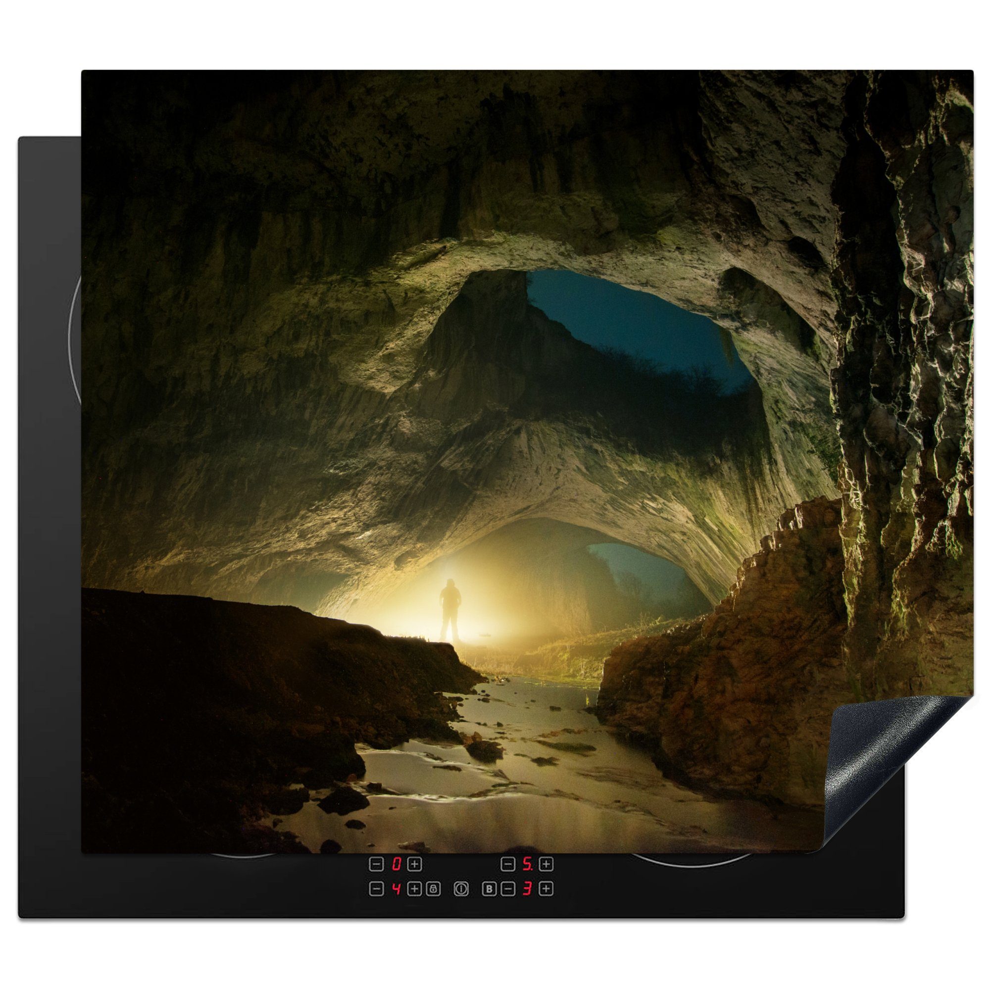 Induktionsmatte (1 der Bulgarien, für MuchoWow Vinyl, in Lampe 59x52 Devetashka-Höhle die Ceranfeldabdeckung Eine cm, Herdblende-/Abdeckplatte in küche, tlg),
