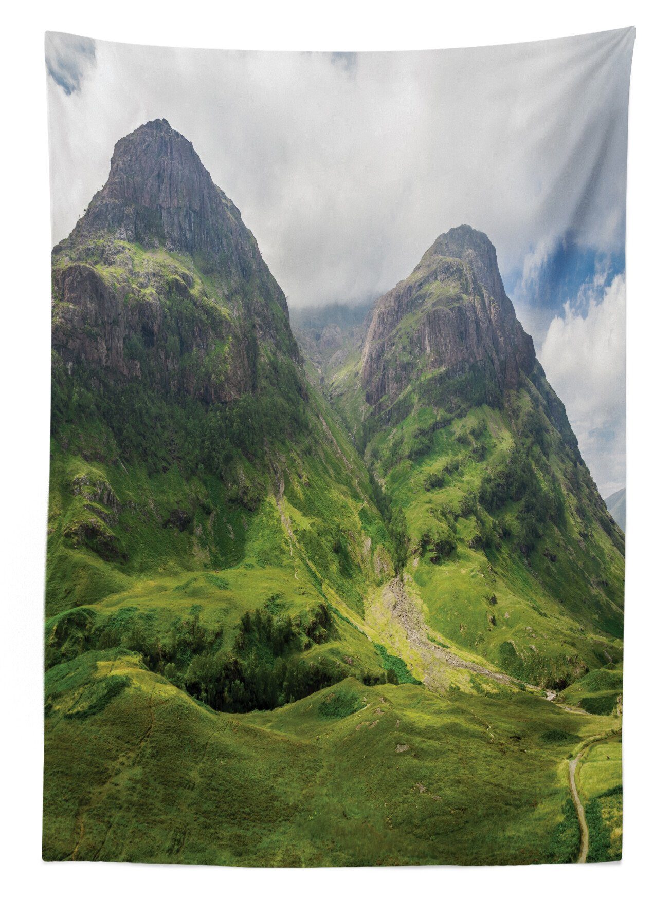 Waschbar Glencoe den Für Bereich Schottland Farbfest Außen geeignet Farben, Highlands Wolken Abakuhaus Klare Tischdecke