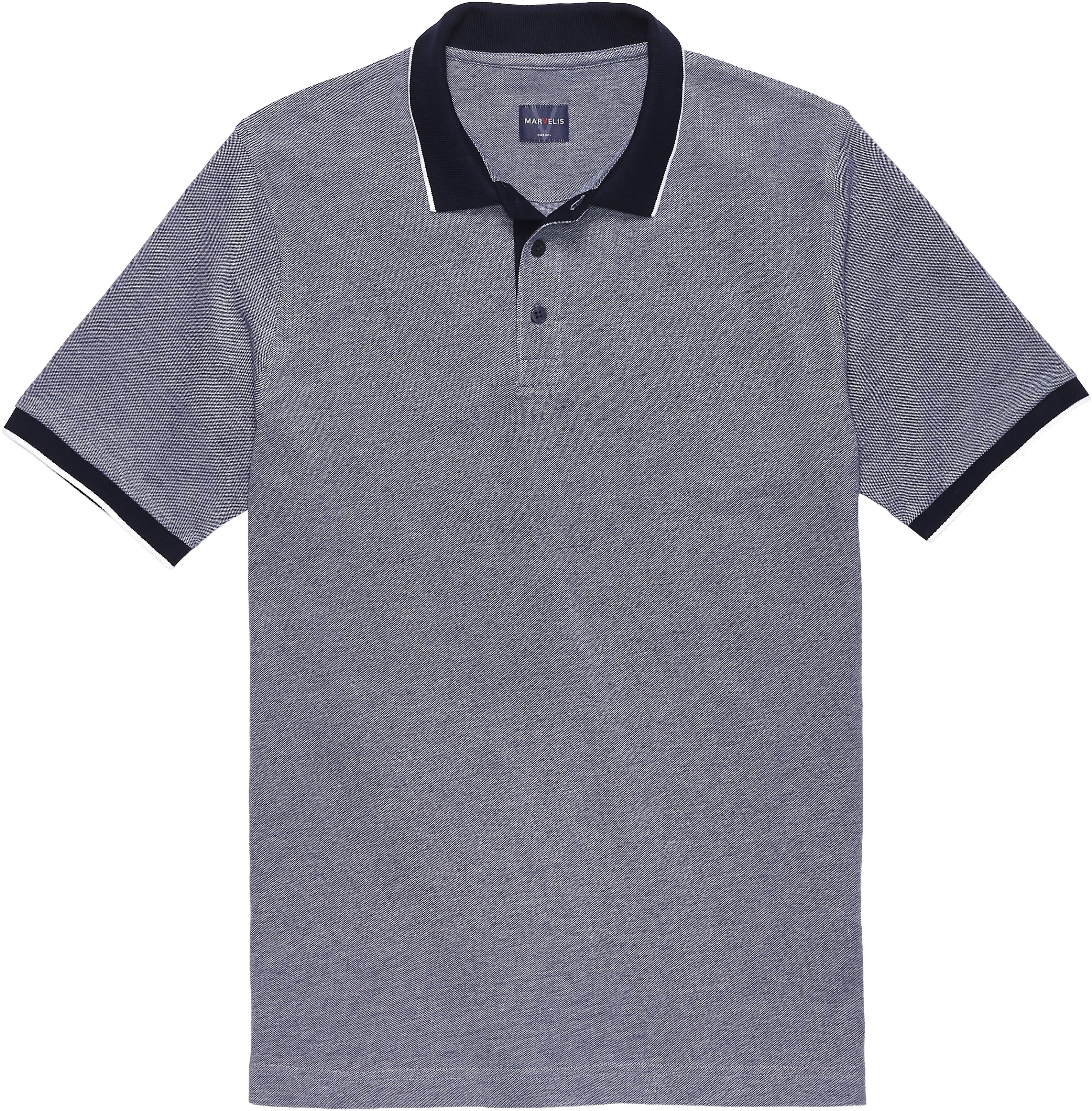 MARVELIS Poloshirt meliert, leicht tailliert