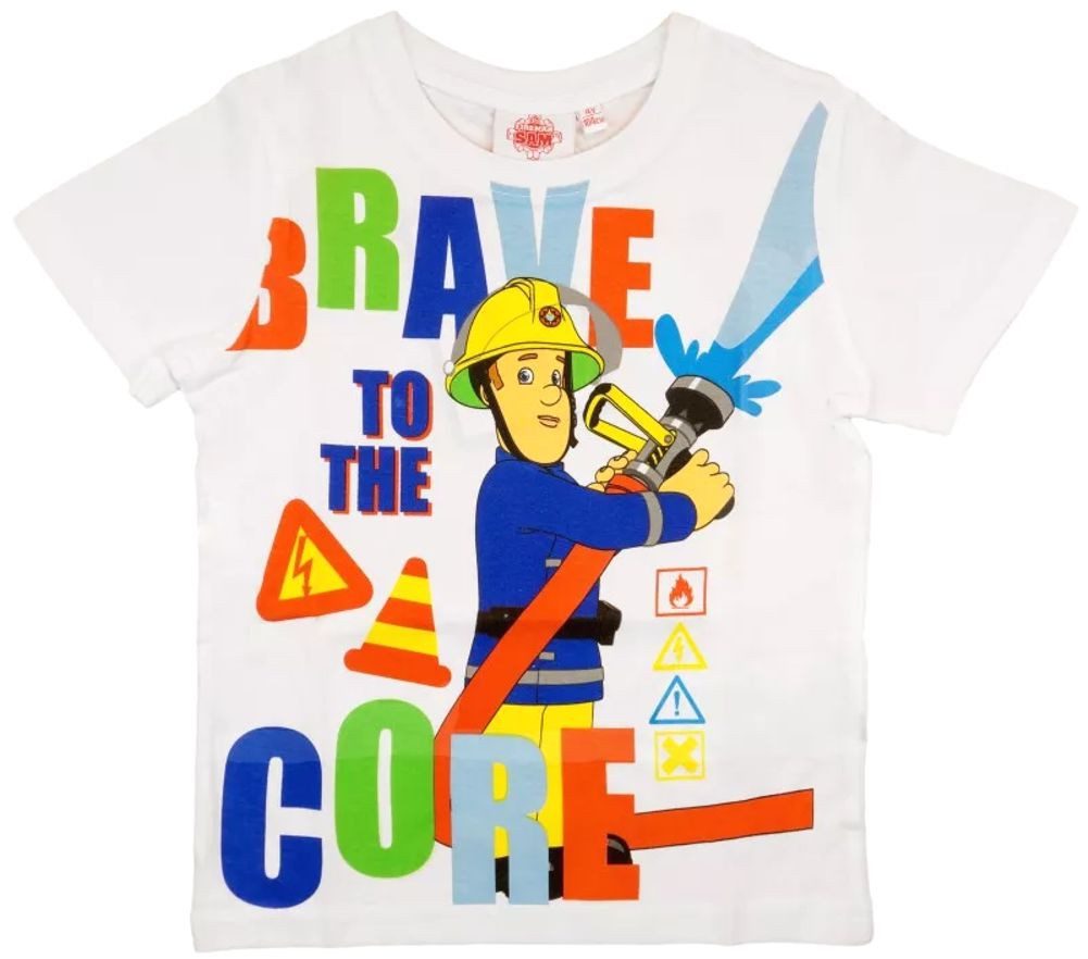 Feuerwehrmann Sam Print-Shirt Feuerwehrmann Sam T-Shirt Jungen + Mädchen 98 104 110 116 128