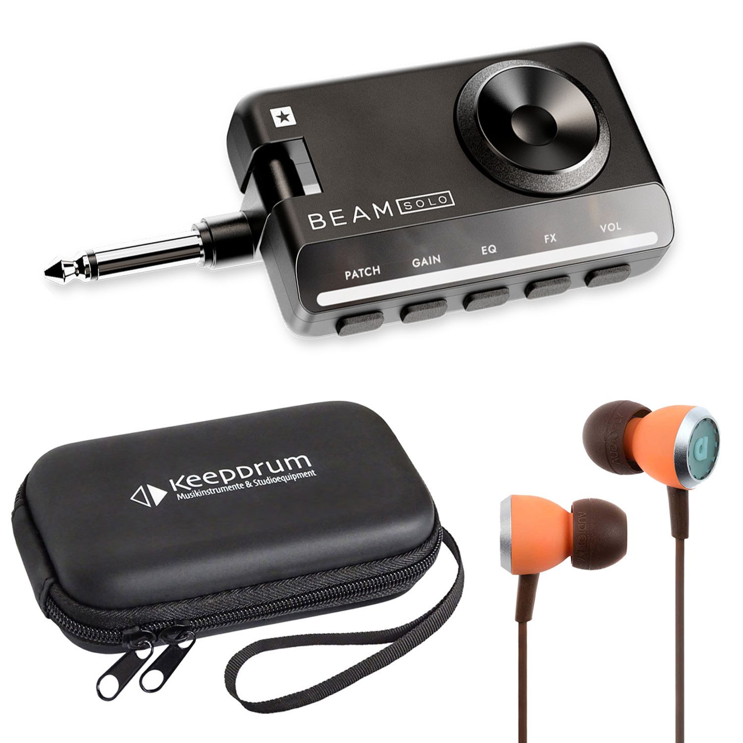 Blackstar Blackstar Verstärker Beam Solo Amp-Plug mit Ohrhörer und Tasche Verstärker (Anzahl Kanäle: 1, 0 W, Vorteils-Set mit Ohrhörer und Tasche)