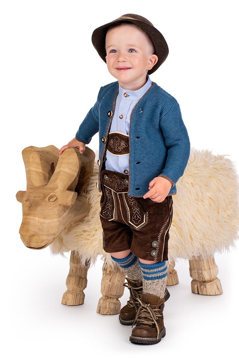 Isar-Trachten Trachtenjacke Trachtenjacke Kinder - MATS - jeansblau – Bild 4 von 4