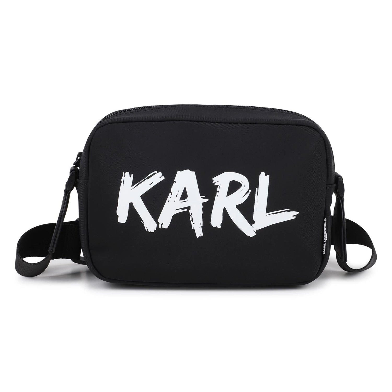 KARL LAGERFELD Umhängetasche KARL LAGERFELD KIDS Umhängetasche schwarz mit Logo Print