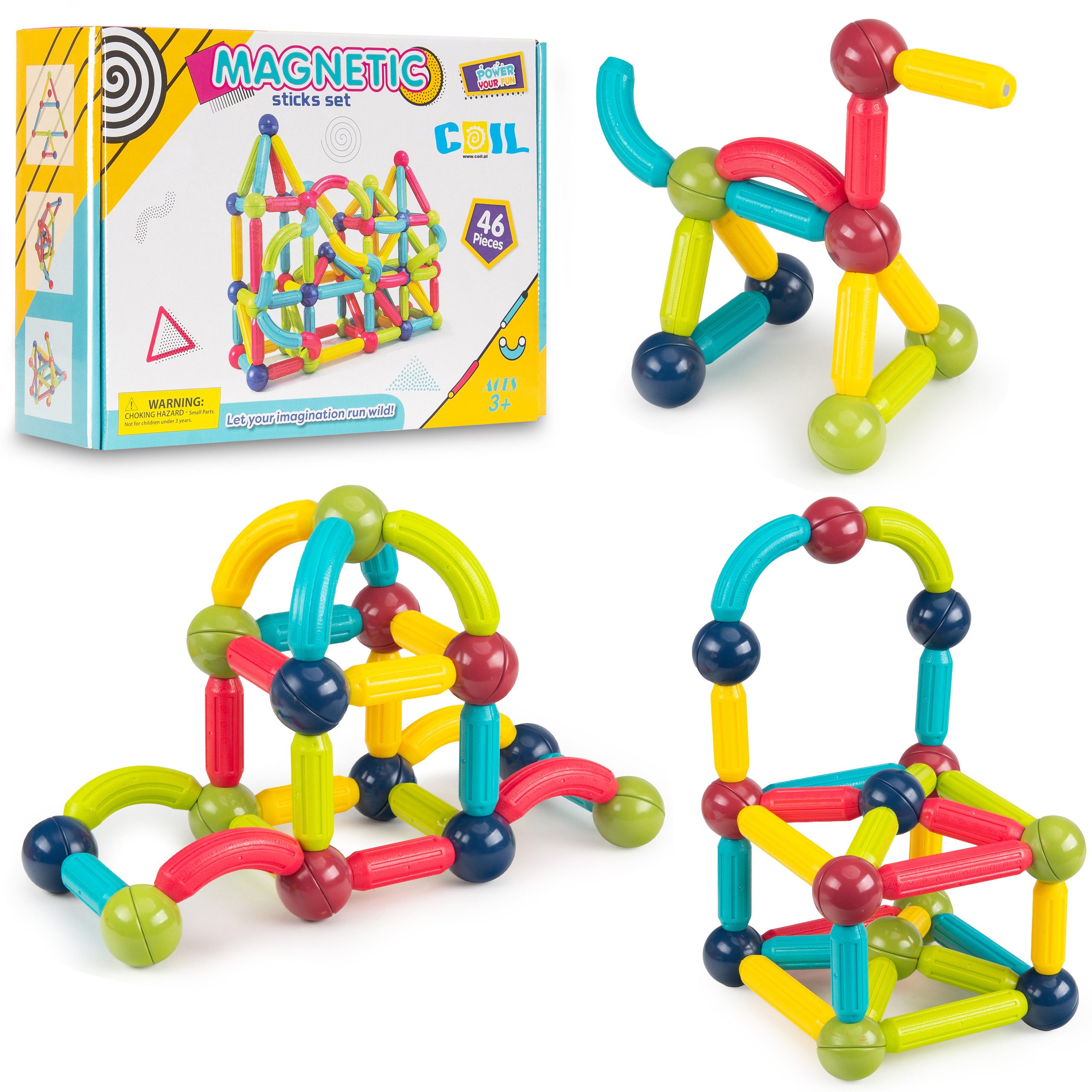 COIL DIY-STEM-Bausteine, Montessori Spielzeug, Magnetspielzeug Magnetspielb günstig online kaufen