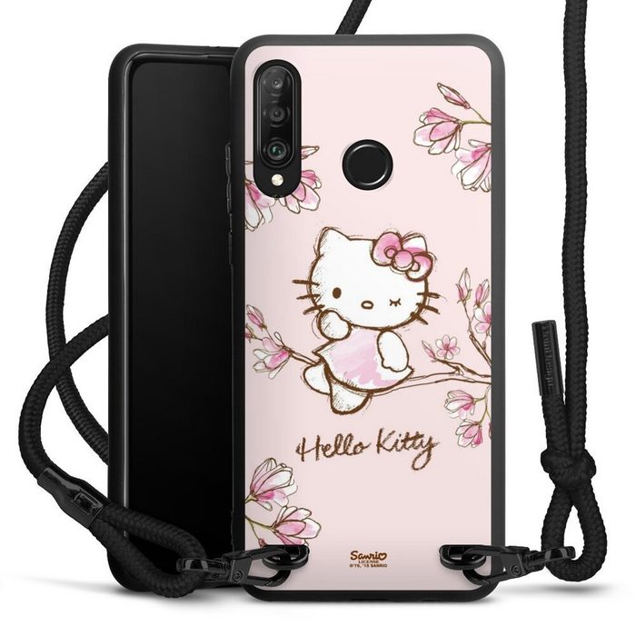 DeinDesign Handyhülle Hello Kitty Fanartikel Hanami Hello Kitty - Magnolia Huawei P30 Lite New Edition Premium Handykette Hülle mit Band