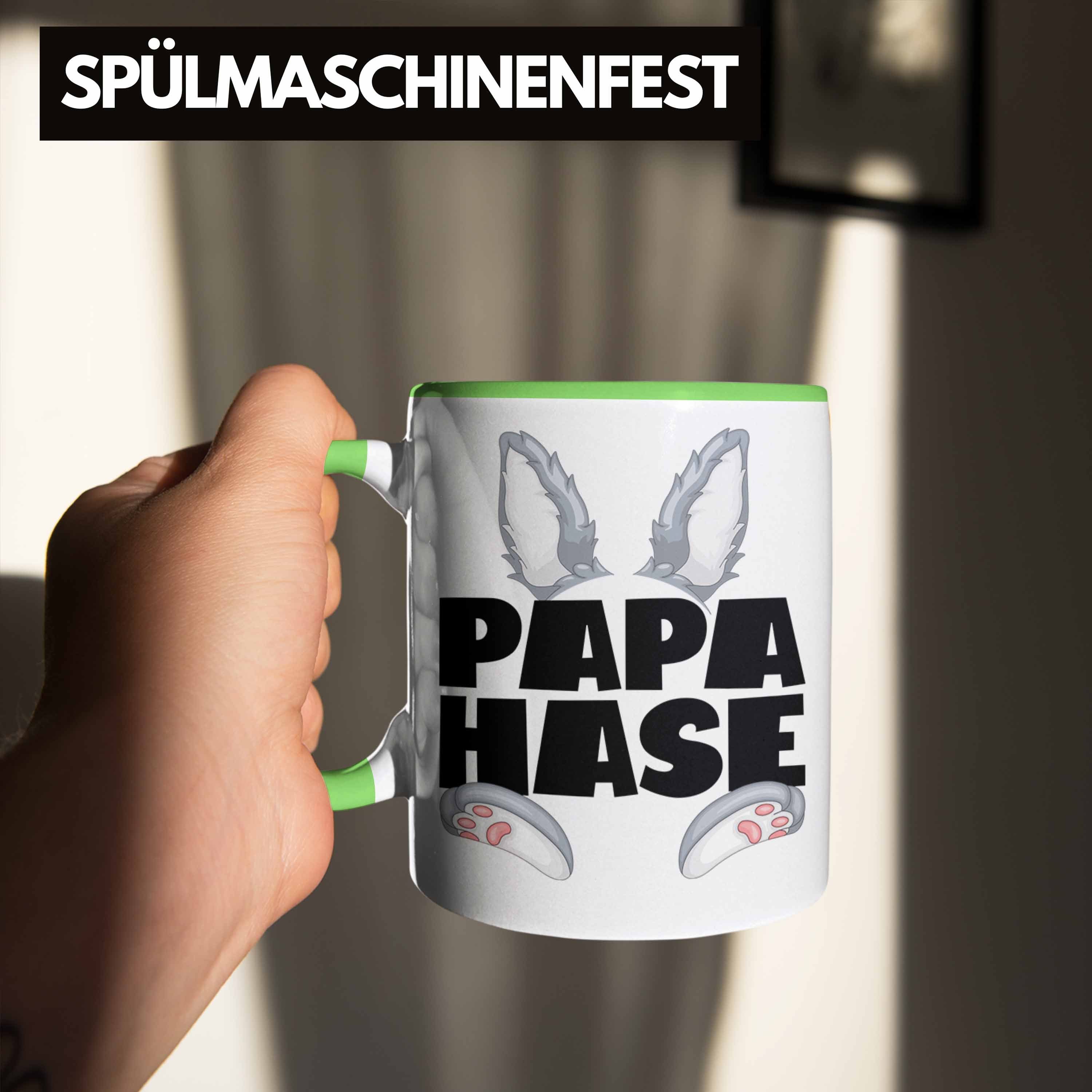 Tasse Tasse Grün für Hasen-Vater Kaffee-Becher Geschenkidee Papa Hase Trendation Be Geschenk