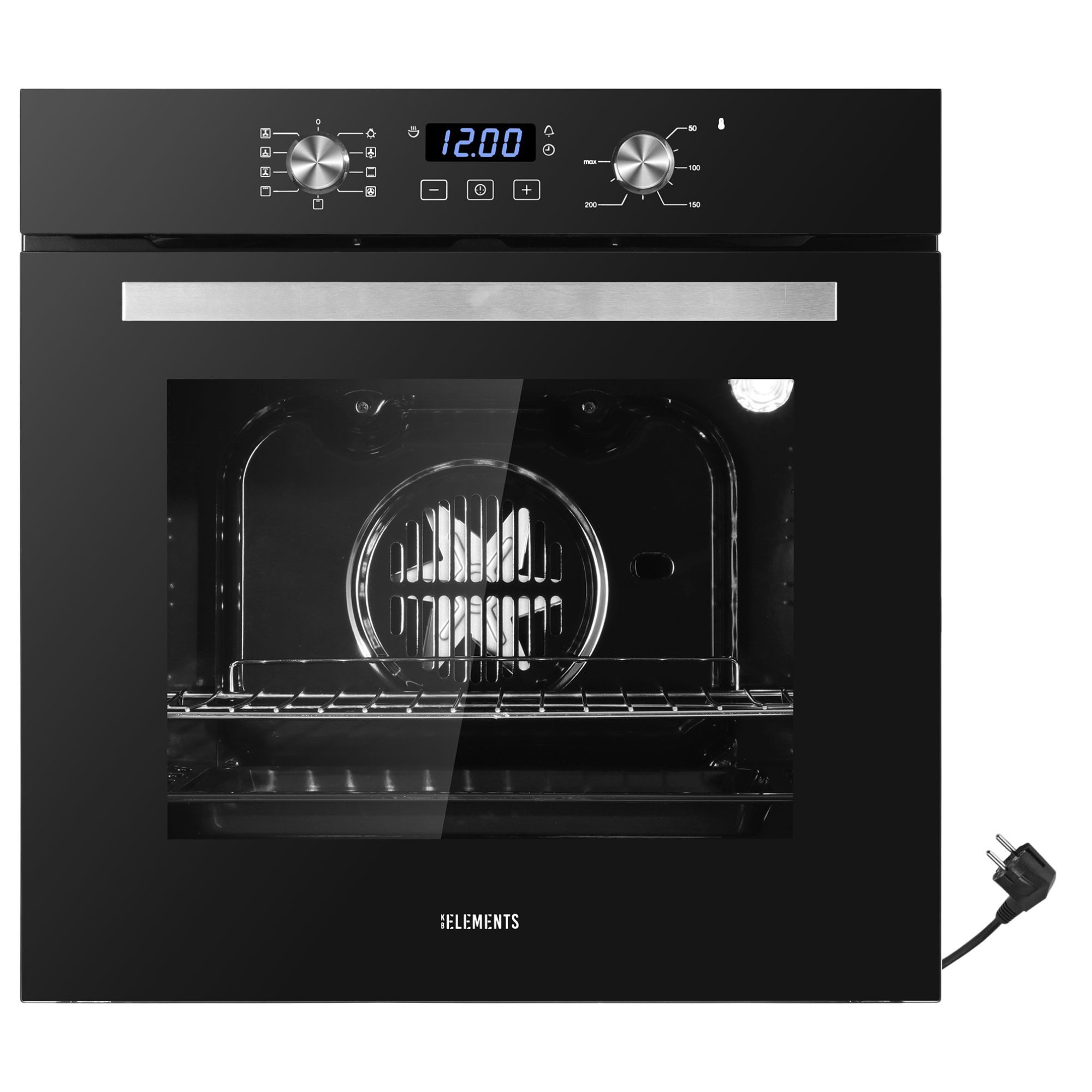 KB Elements Backofen-Set Einbaubackofen 60 cm mit Gaskochfeld 5 Flammig, Aqua Clean, Gaskochfeld mit digitalem Gasstopp-Timer