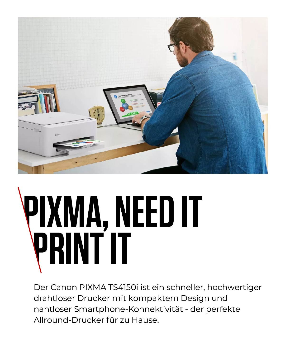 Canon PIXMA TS4150i Multifunktionsdrucker, (WLAN (Wi-Fi)
