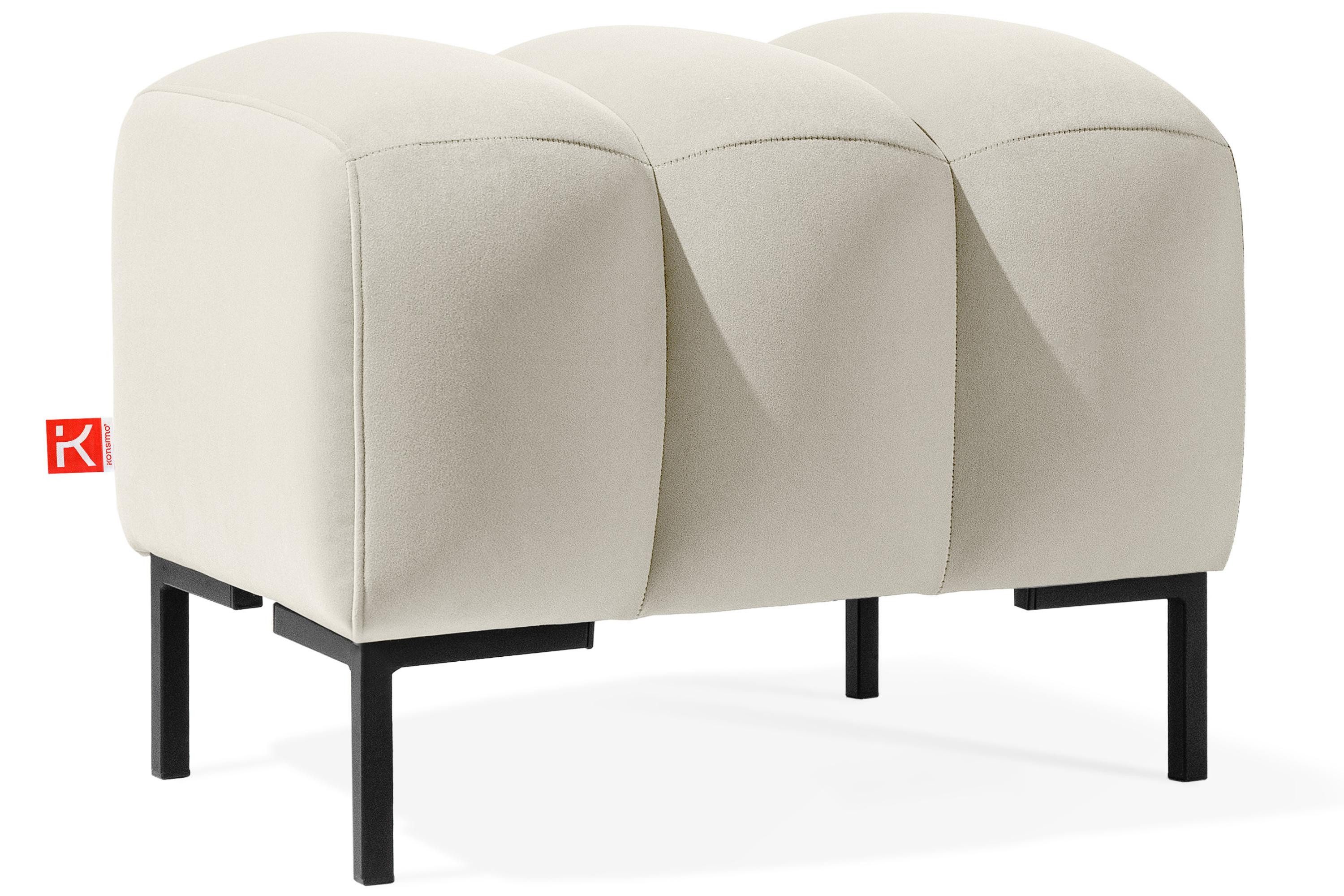 KONSIMO® Sitzhocker Polsterhocker PECCO hergestellt in der EU, Veloursstoff günstig online kaufen