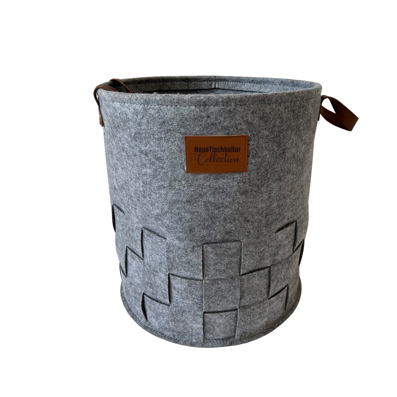 HTI-Living Wäschekorb Wäschekorb 55 Liter Briena Filz Hellgrau (Stück, 1 St., 1 Wäschekorb mit Henkel), Wäschesammler