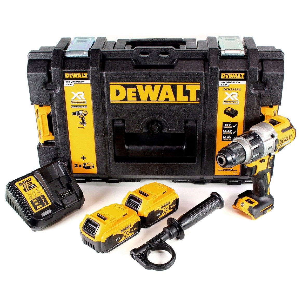 DeWalt Akku-Schlagbohrschrauber DCD 996 P2 Akku Schlagbohrschrauber 18V 95Nm Brushless + 2x Akku