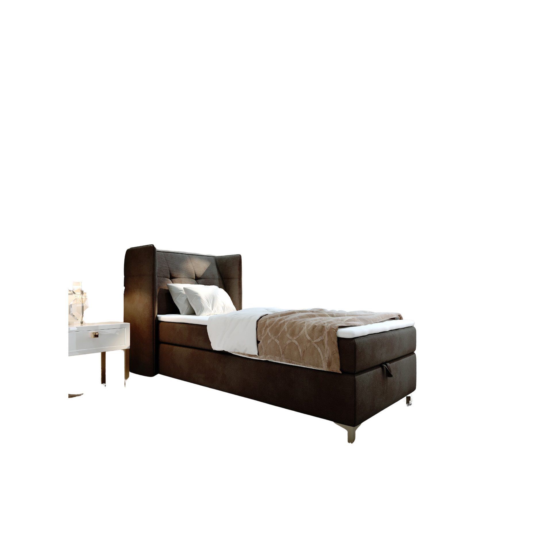 AN-MOEBEL4U Boxspringbett LOTOS in Samtstoff inkl. günstig online kaufen