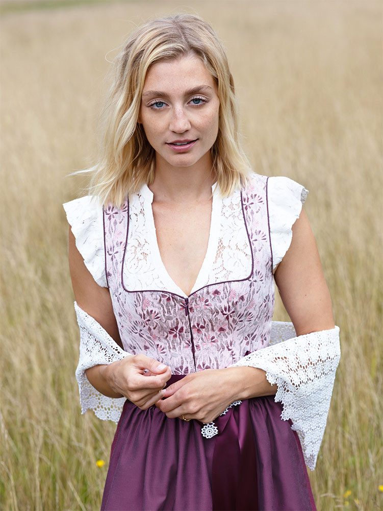 MarJo Dirndl Dirndl Aidhausen 70cm Rocklänge blush granatapfel