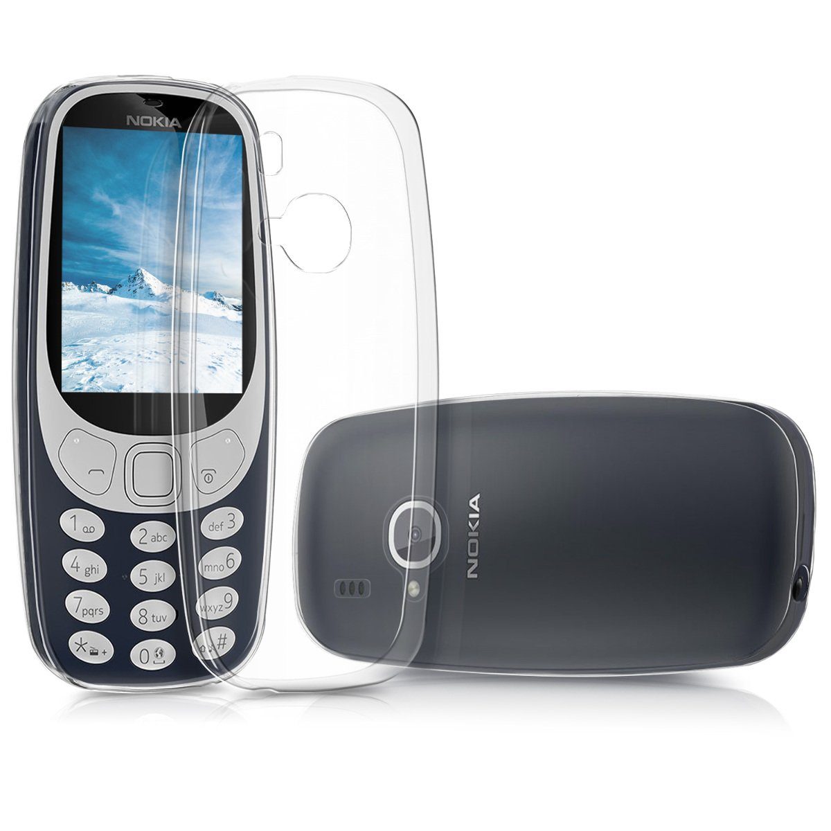 kwmobile Handyhülle, Hülle kompatibel mit Nokia 3310 (2017) - Silikon  Handyhülle transparent - Handy Case gummiert