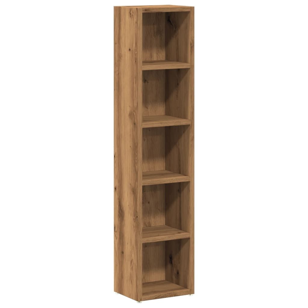 vidaXL CD-Regal CD-Regale 2 Stk. Artisan-Eiche 21x16x93,5 cm Holzwerkstoff, 2-tlg. – Bild 4 von 5