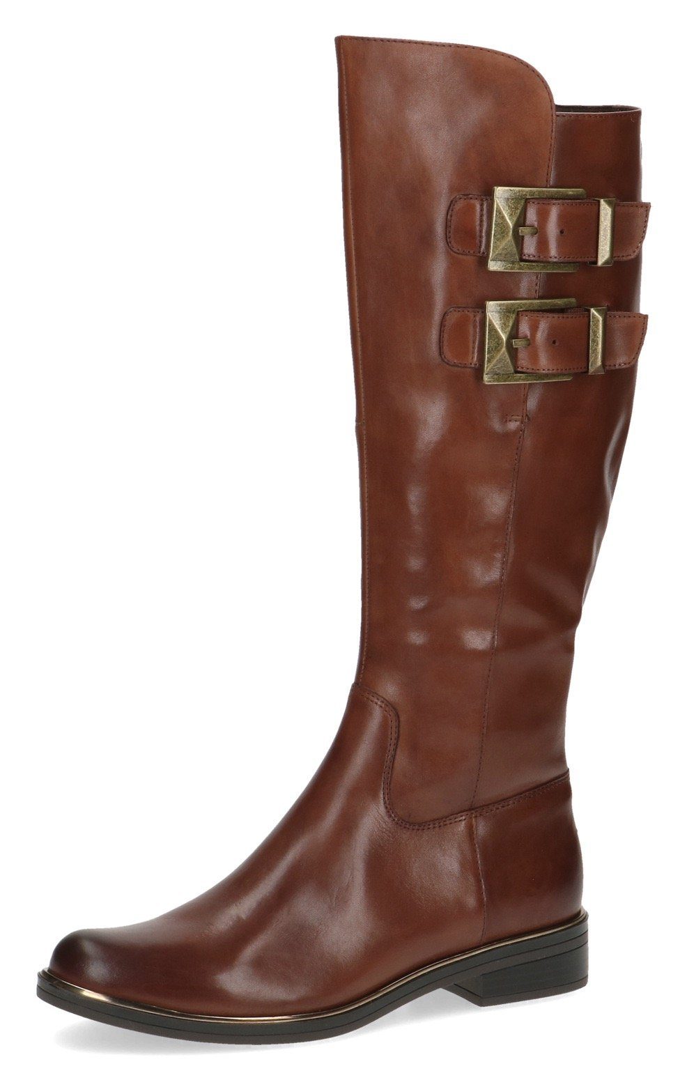 Stiefel am mit Zierschnallen cognac Schaft Caprice