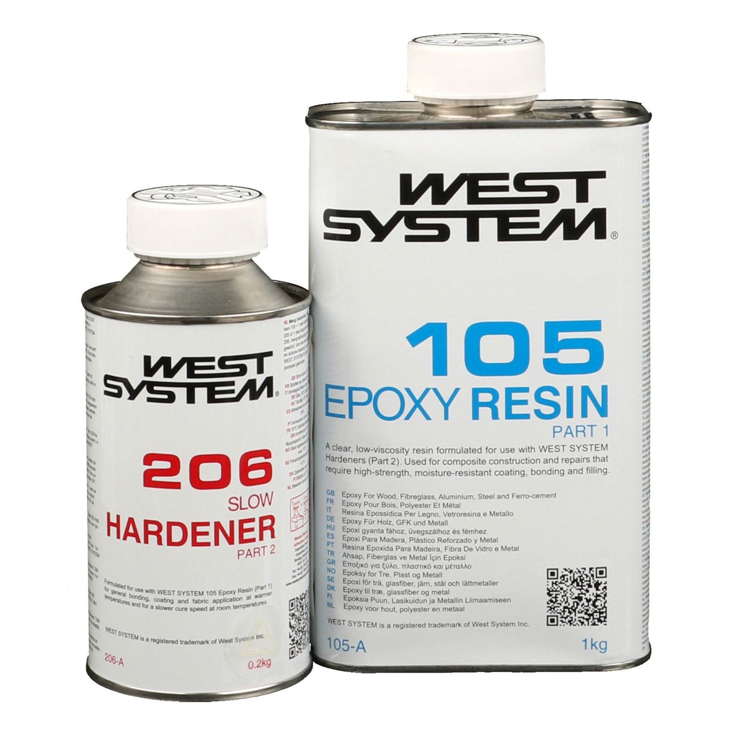 WEST SYSTEM Epoxidharz West System A-Pack 105 (Harz) - 205/206(Härter) Boot Epoxidharz Sets