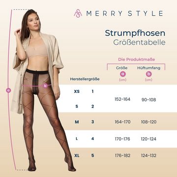 Merry Style Strumpfhose Damen Thermo Strumpfhosen 24555 gefüttert Extra Warm (1 St)