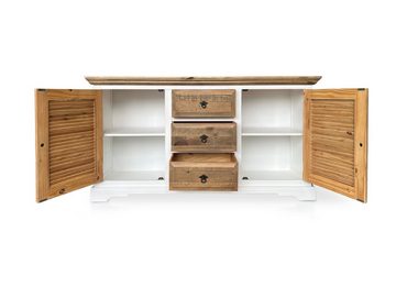 Moebel-Eins Kommode, NOTTINGHAM Sideboard, recyceltes Altholz, teilmassiv